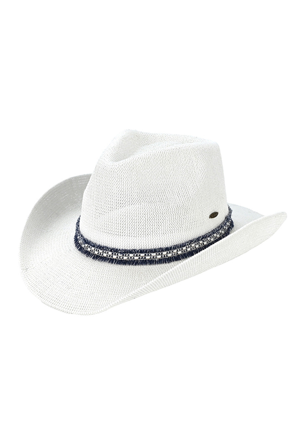 C.C Cowboy Hat With Fringe Trim Bands