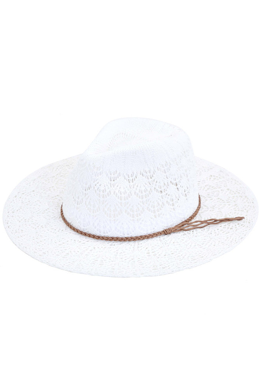 C.C HORSESHOE LACE KNITTING PANAMA HAT
