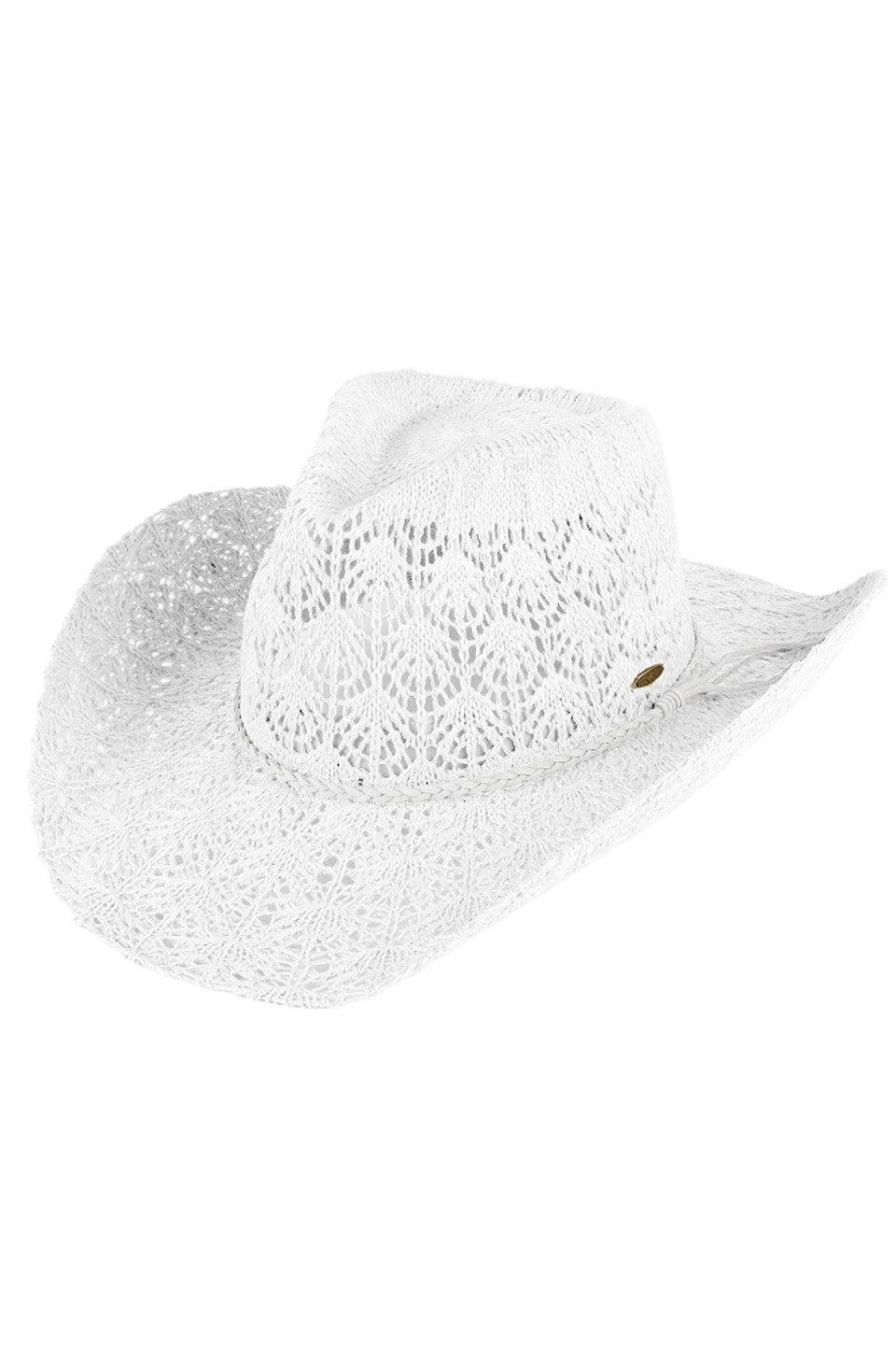C.C Horseshoe Lace Knitting Cowboy Hat