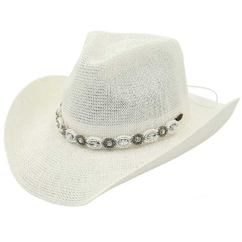 C.C Rhinestone Jewel Charm Trim Cowboy  Hat
