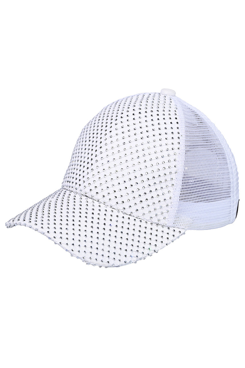 C.C Rhinestone Net Baseball Cap