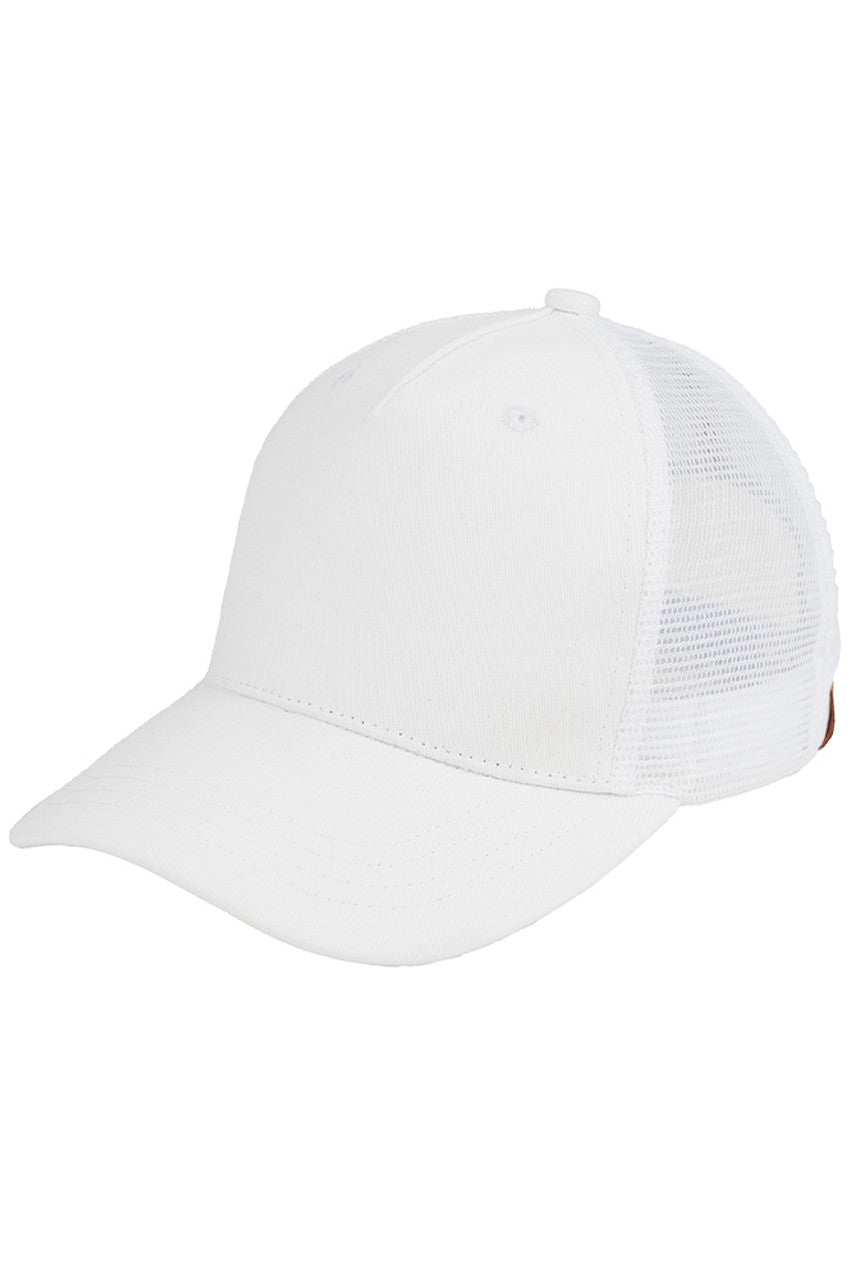 C.C Solid Color Trucker Cap