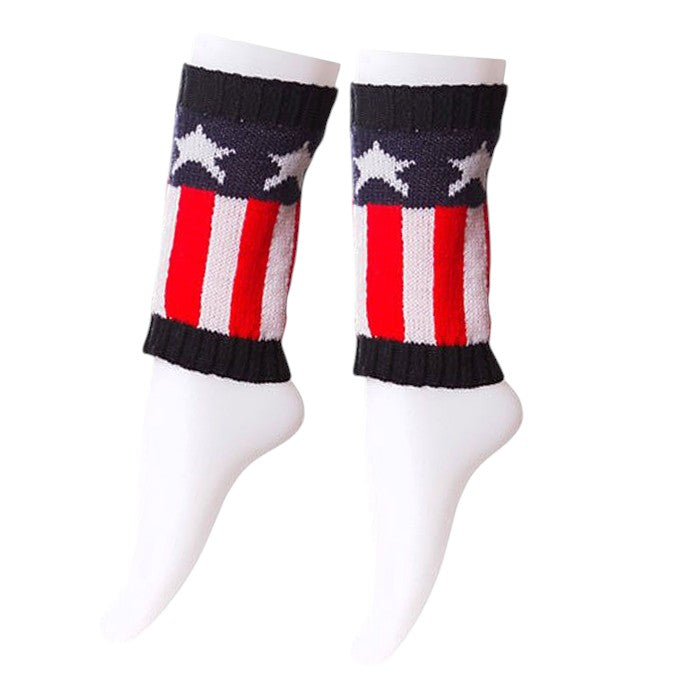 12-Pairs American Flag Leg Warmer Boot Toppers