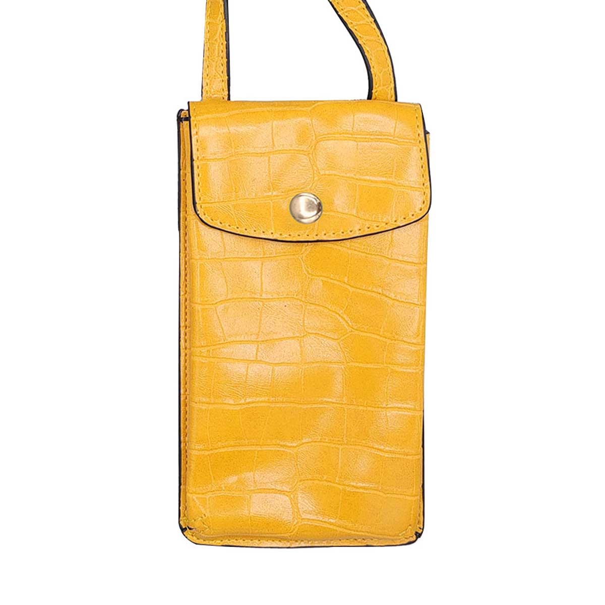 Alligator Pattern Faux Leather Travel Neck Pouch Bag