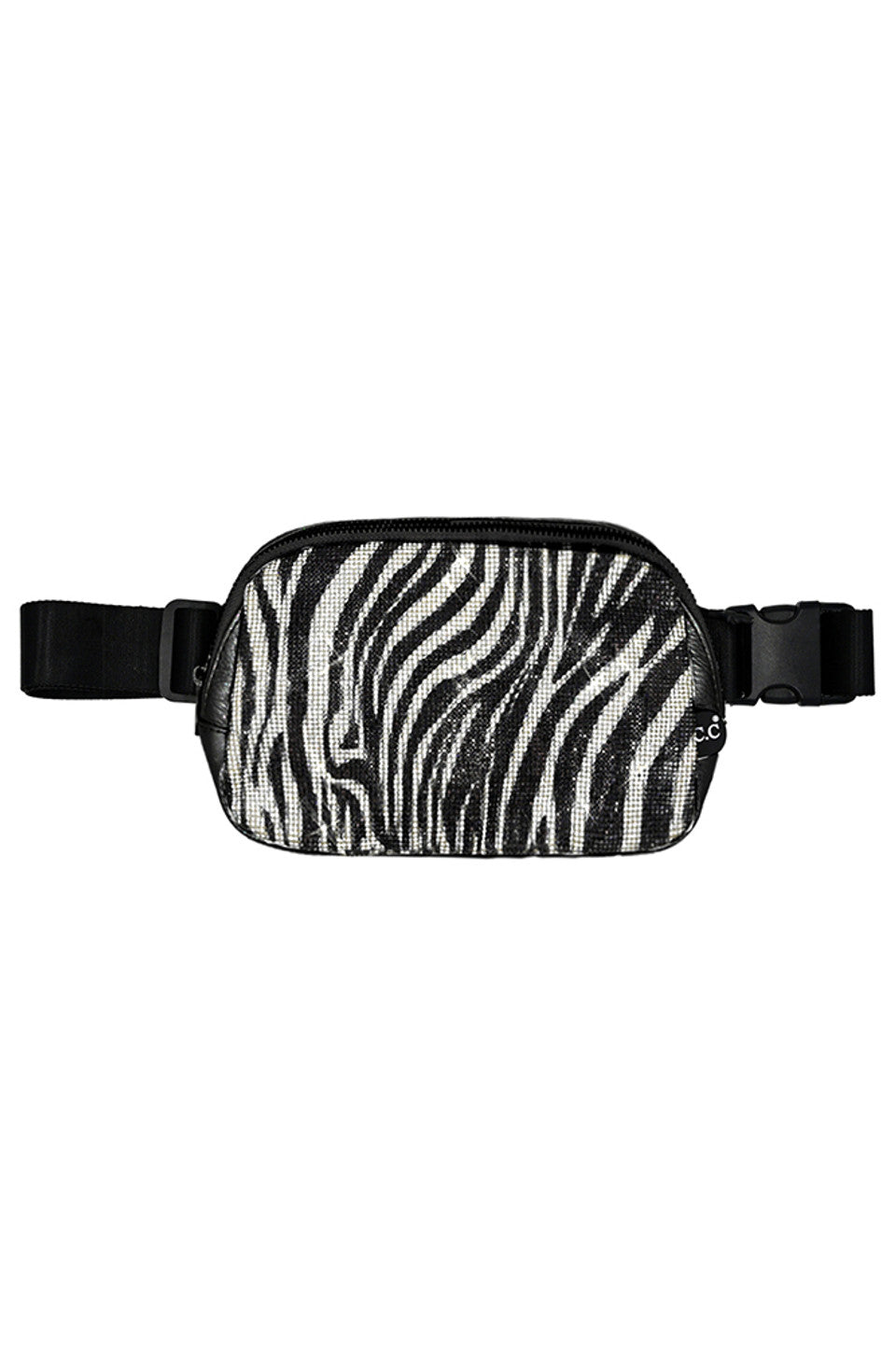 C.C Animal Print Rhinestone Crossbody Fanny Pack
