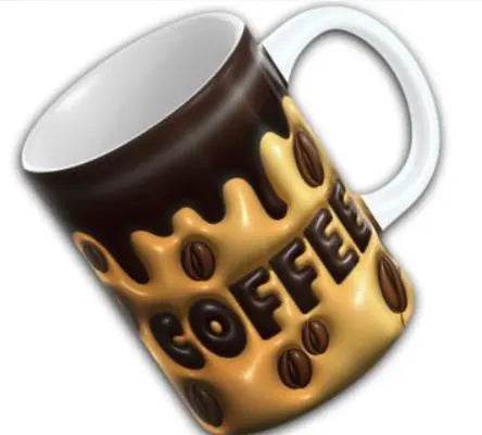 Inflated Coffee with Coffee Beans Mug