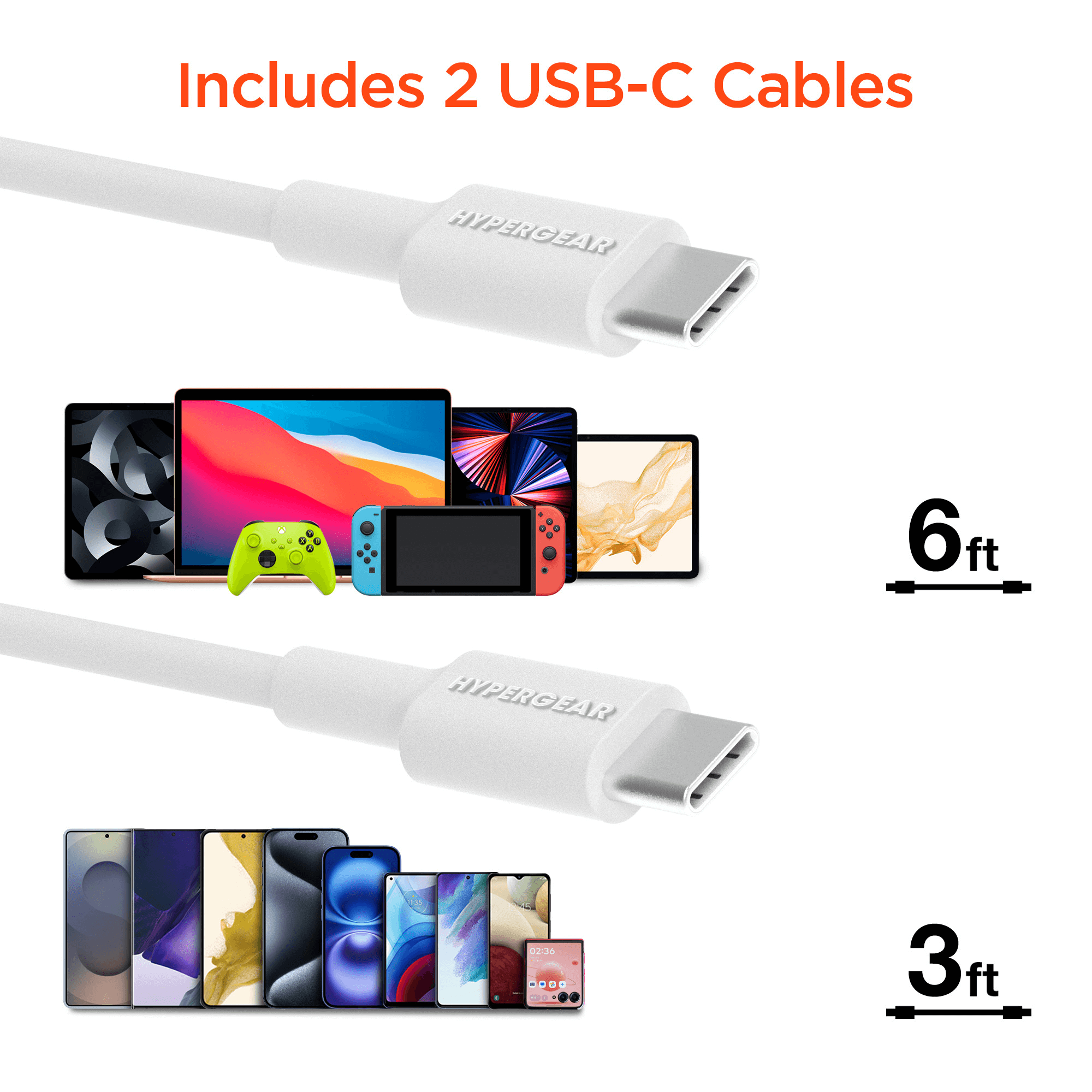 HyperGear 45W USB-C PD PPS Tri-Port GaN Fast Wall Charger