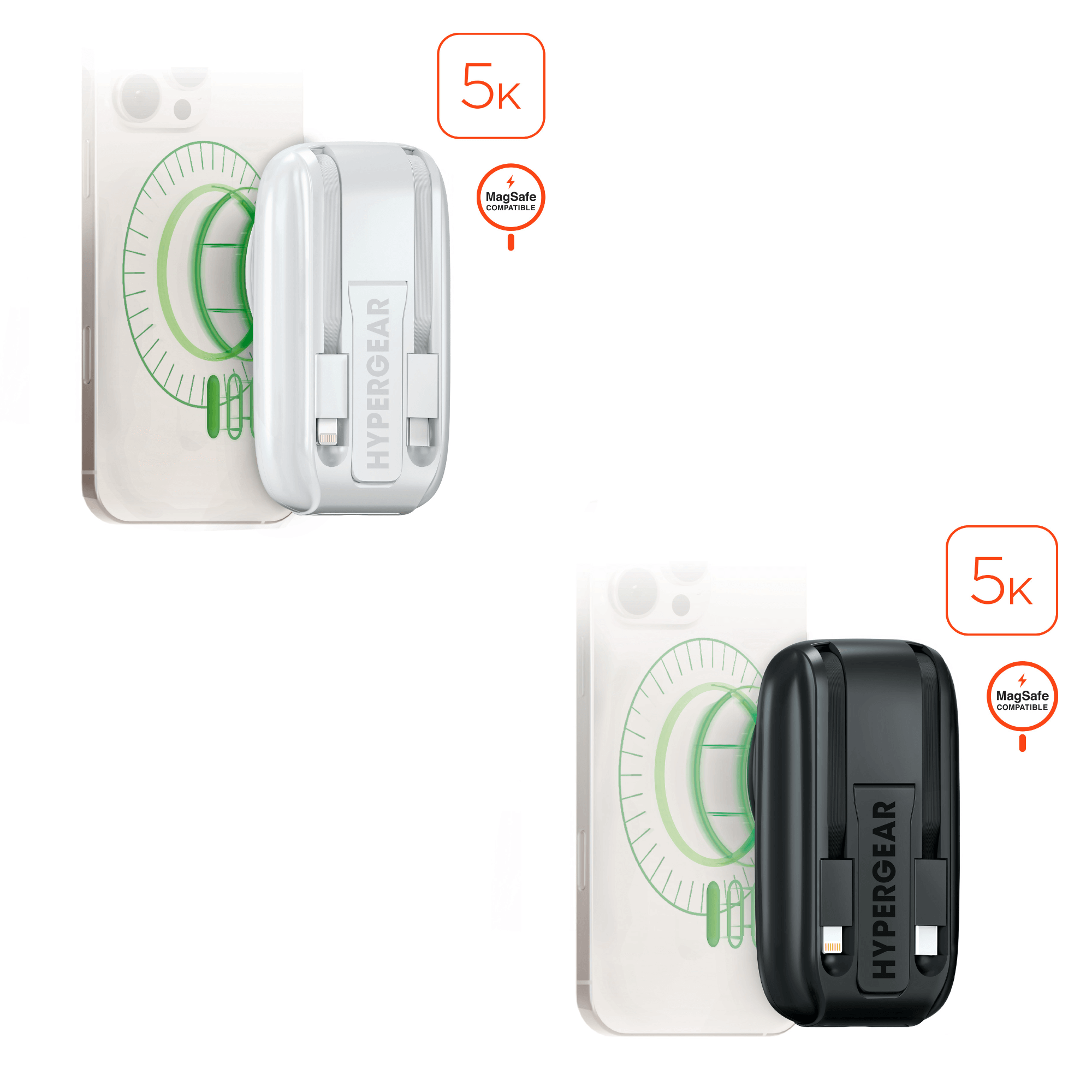 HyperGear Mag Grip Go 5000mAh Wireless Power Bank