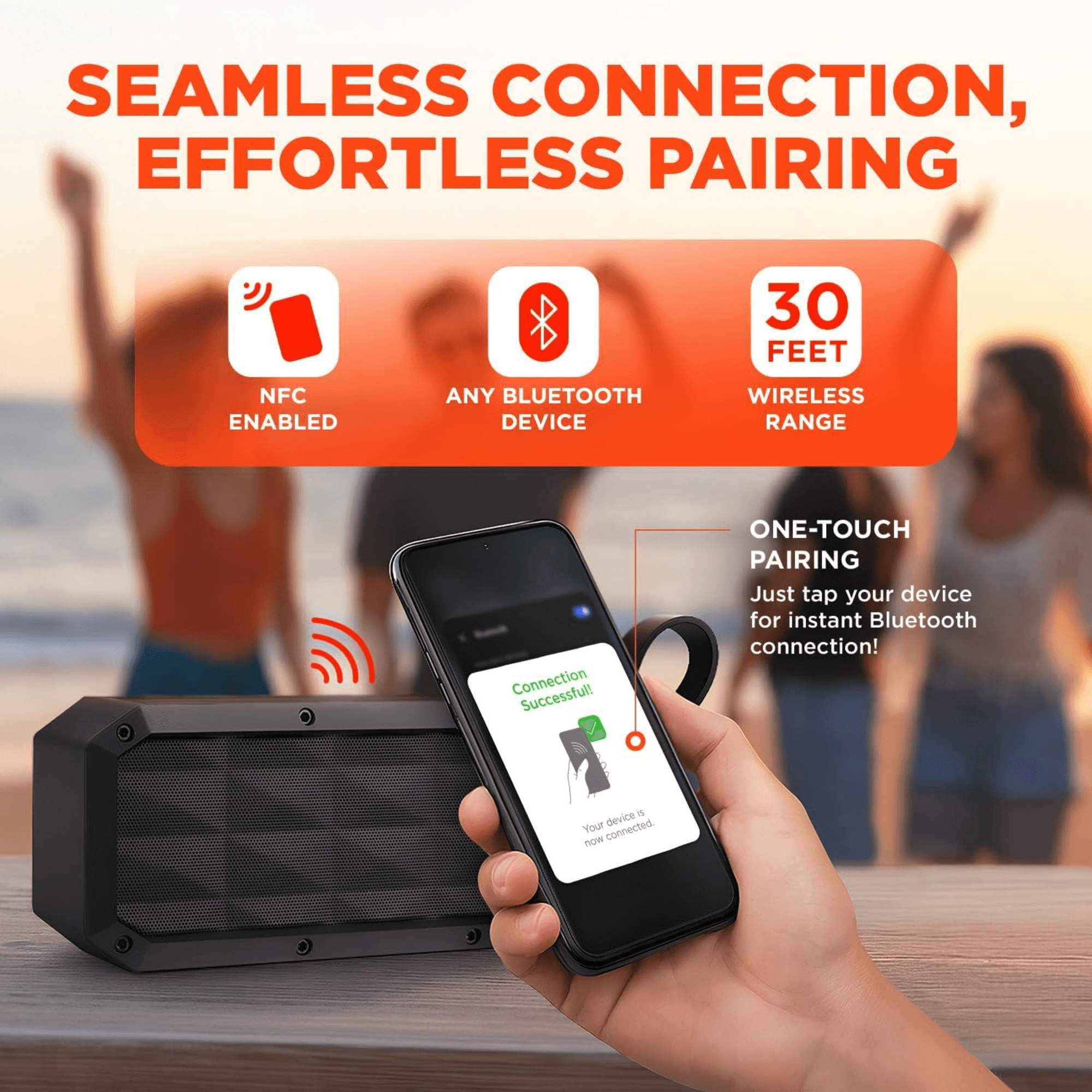 HyperGear Beast XL Water-Resistant Wireless Speaker