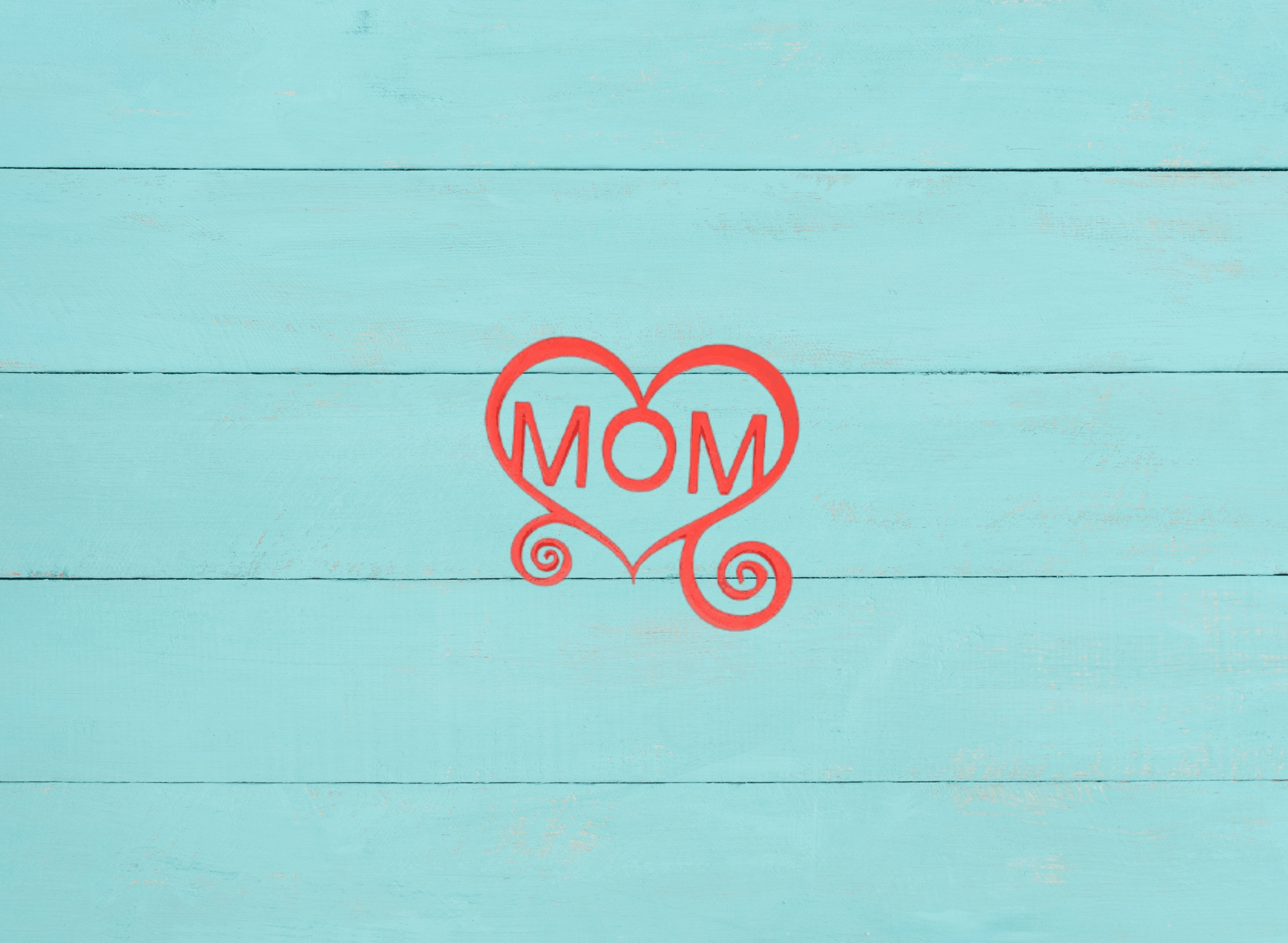 Beautiful 3D printed MOM in heart sign, Multiple Color Options Available