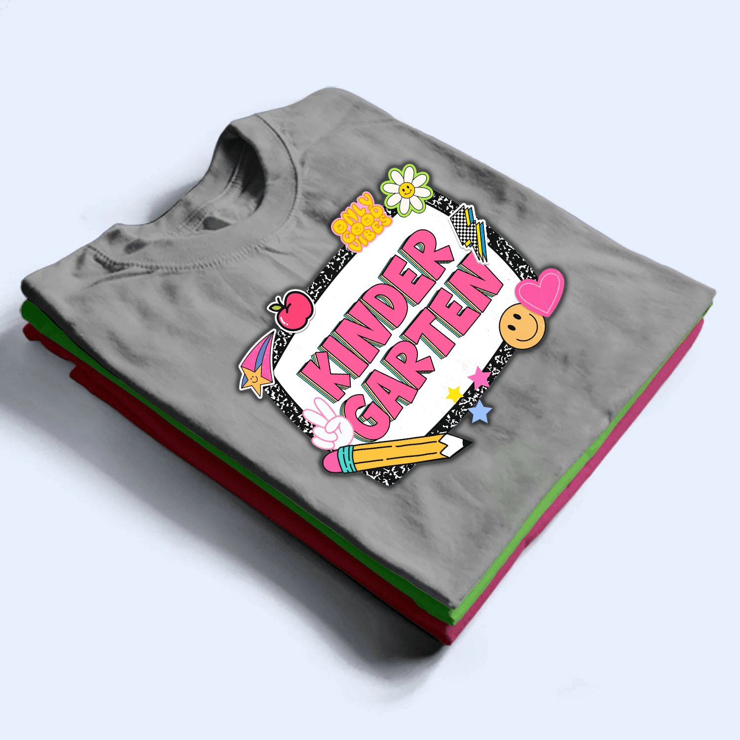 Back To School Sticker Shirt Design - Personalized Custom T Shirt - Birthday, Loving, Funny Gift for Teacher, Kindergarten, Preschool, Pre K, Paraprofessional