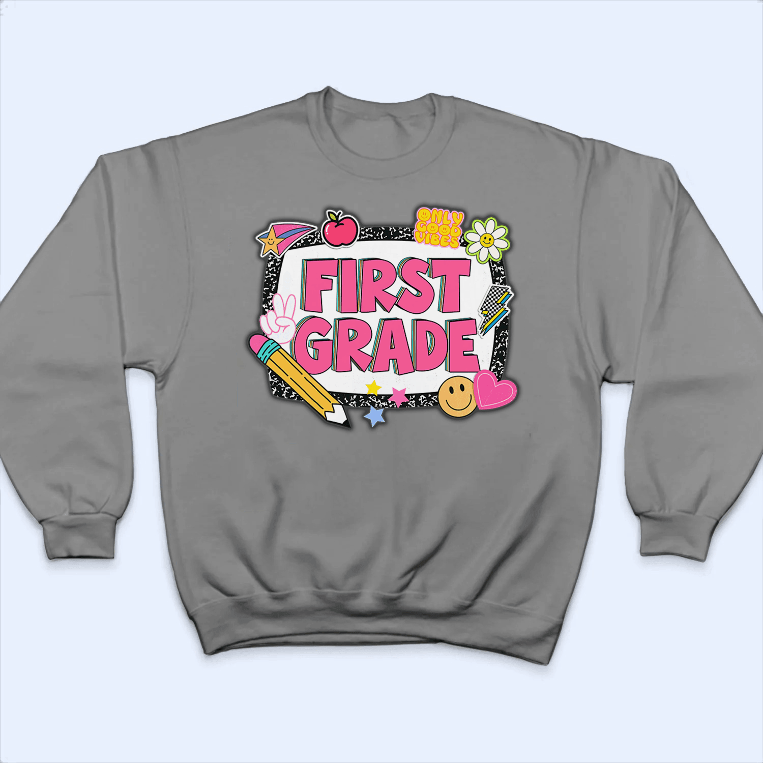 Back To School Sticker Shirt Design - Personalized Custom T Shirt - Birthday, Loving, Funny Gift for Teacher, Kindergarten, Preschool, Pre K, Paraprofessional
