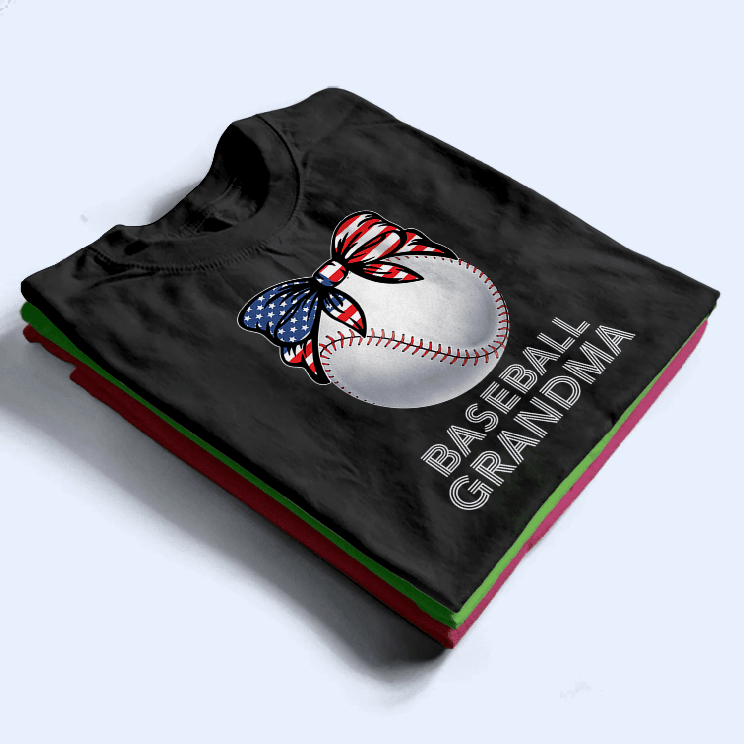 Baseball Grandma American - Personalized Custom T Shirt - Birthday, Loving, Funny Gift for Grandma/Nana/Mimi, Mom, Wife, Grandparent