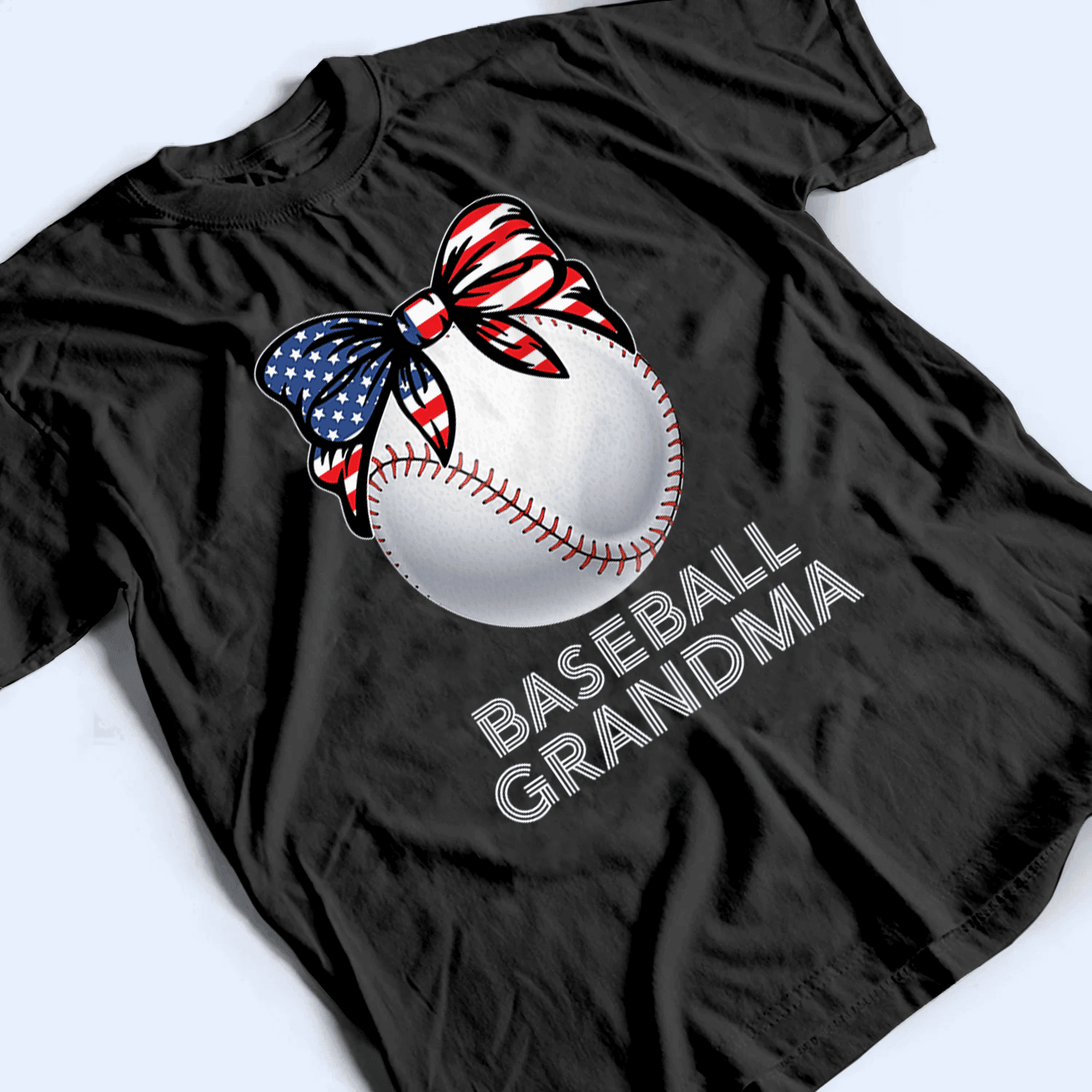 Baseball Grandma American - Personalized Custom T Shirt - Birthday, Loving, Funny Gift for Grandma/Nana/Mimi, Mom, Wife, Grandparent