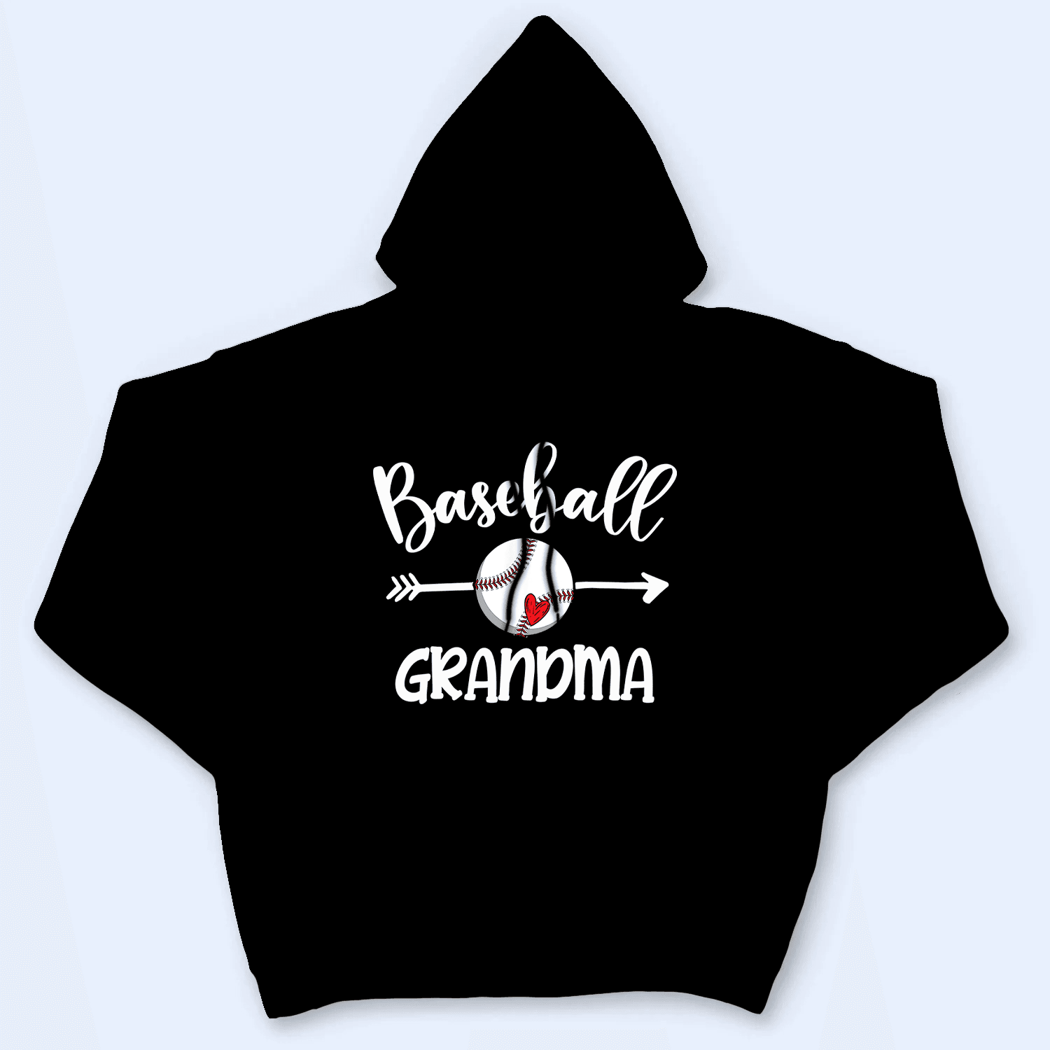 Baseball Grandma Heart - Personalized Custom T Shirt - Birthday, Loving, Funny Gift for Grandma/Nana/Mimi, Mom, Wife, Grandparent