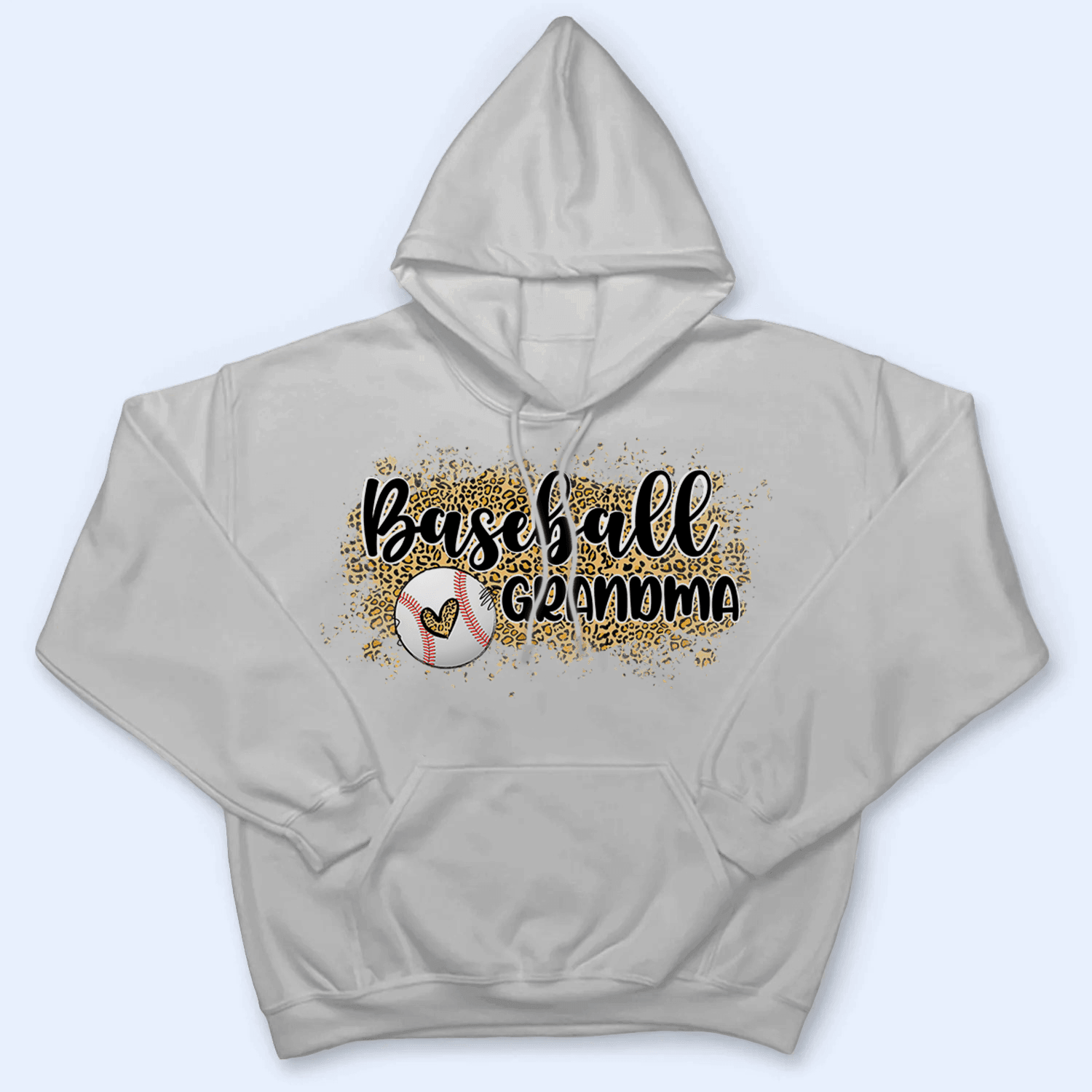 Baseball Grandma Leopard - Personalized Custom T Shirt - Gift for Grandma/Nana/Mimi, Mom, Wife, Grandparent