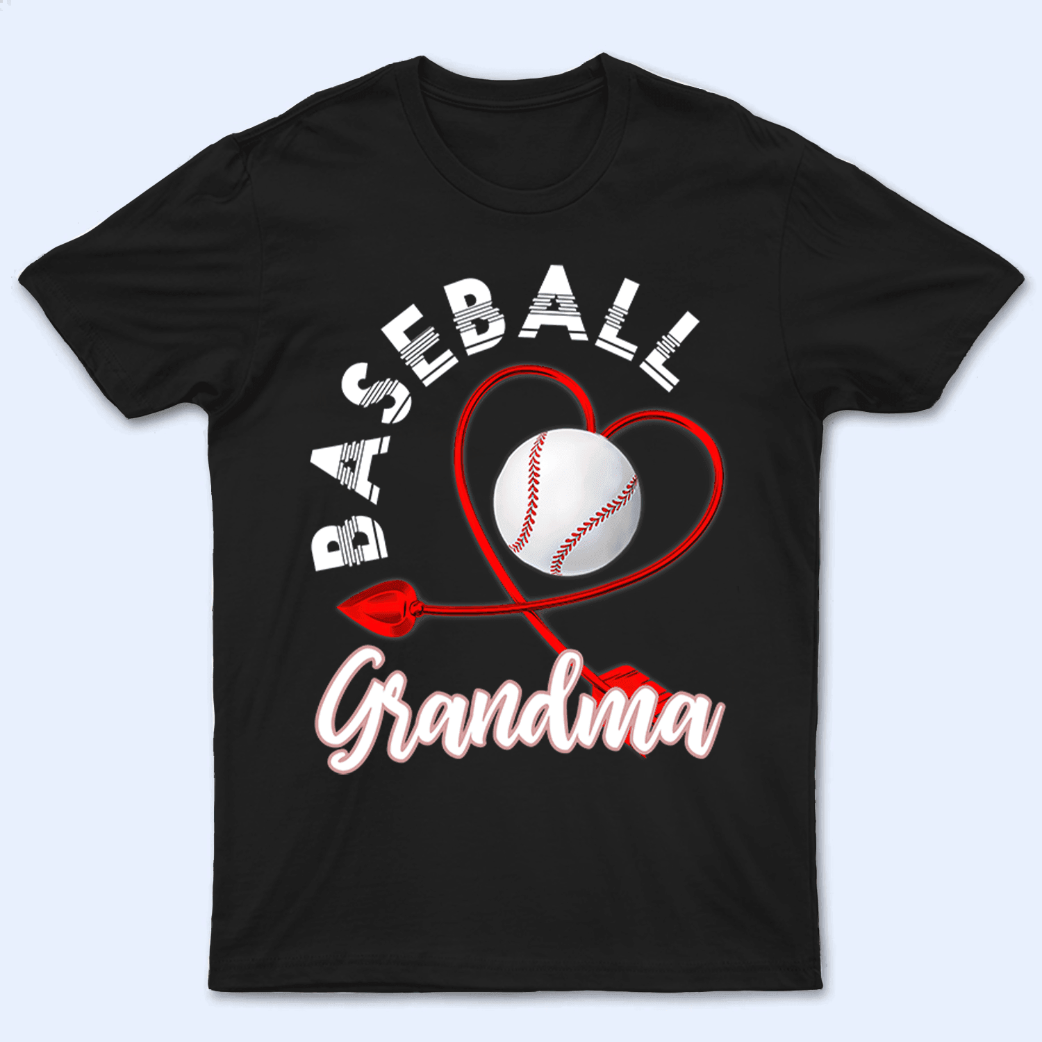 Baseball/Softball Grandma - Personalized Custom T Shirt - Birthday, Loving, Funny Gift for Grandma/Nana/Mimi, Mom, Wife, Grandparent