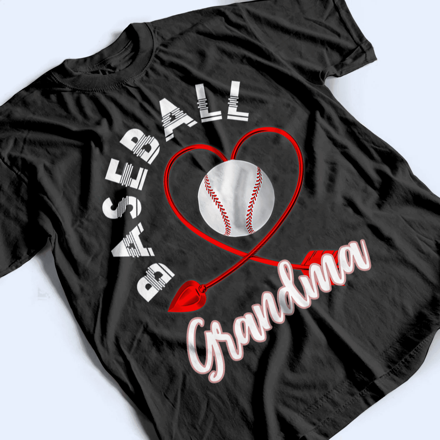 Baseball/Softball Grandma - Personalized Custom T Shirt - Birthday, Loving, Funny Gift for Grandma/Nana/Mimi, Mom, Wife, Grandparent