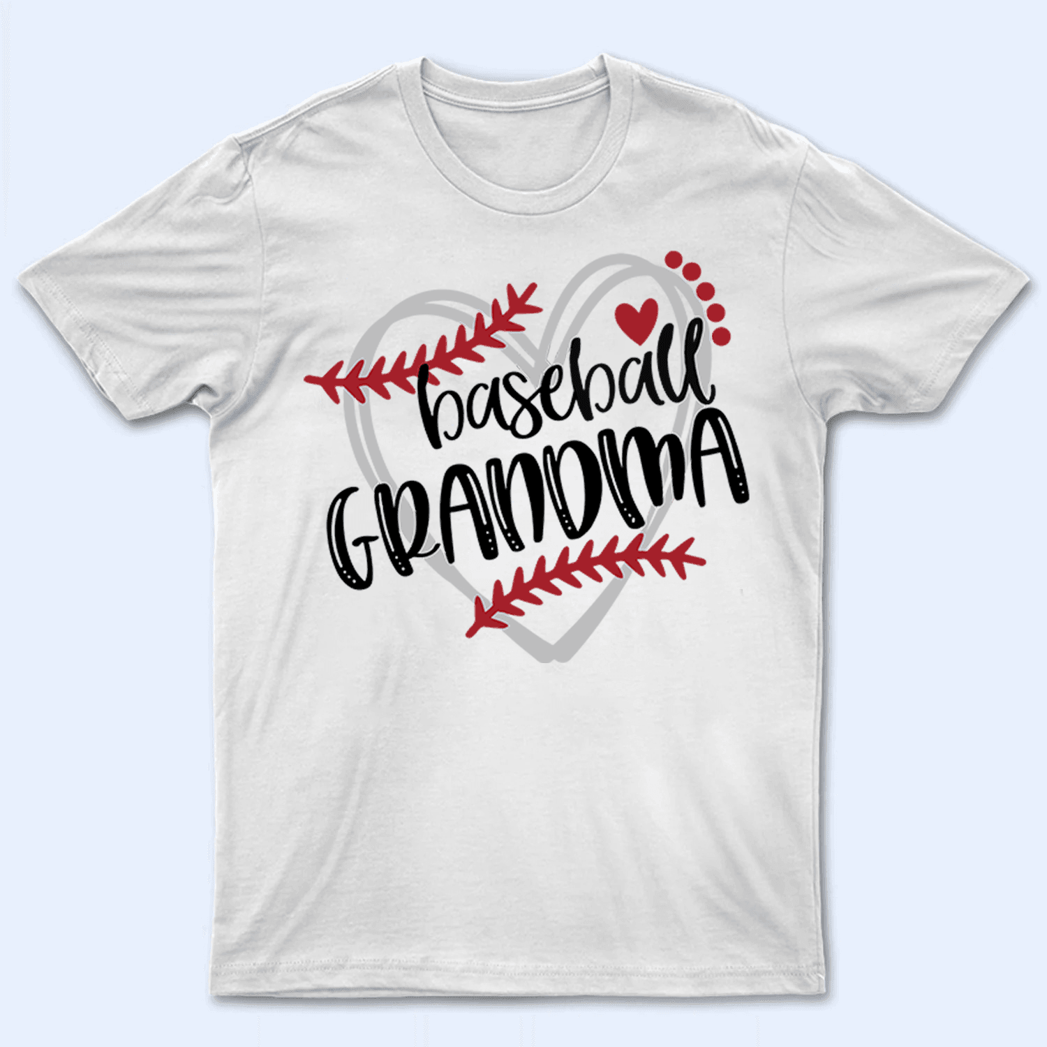 Baseball/Softball/TBall Grandma - Personalized Custom T Shirt - Gift for Grandma/Nana/Mimi, Mom, Wife, Grandparent