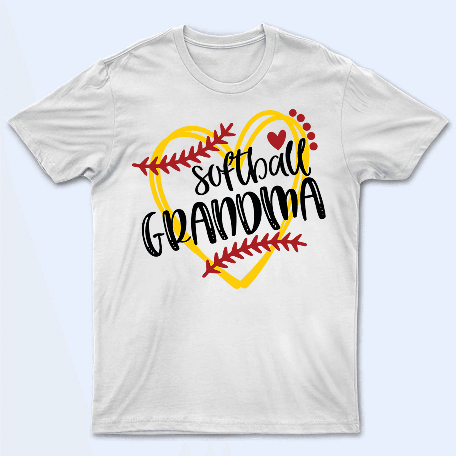 Baseball/Softball/TBall Grandma - Personalized Custom T Shirt - Gift for Grandma/Nana/Mimi, Mom, Wife, Grandparent