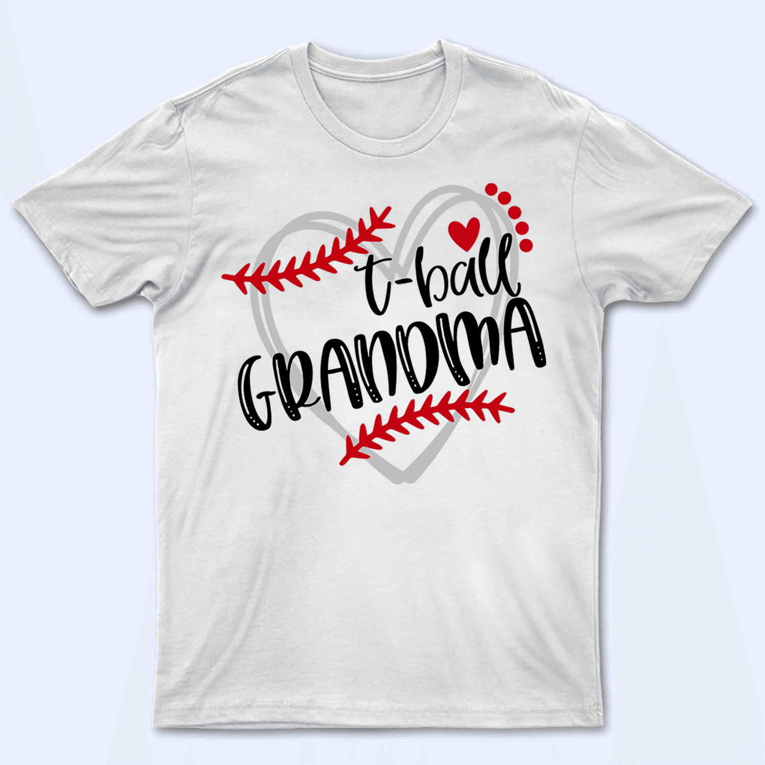 Baseball/Softball/TBall Grandma - Personalized Custom T Shirt - Gift for Grandma/Nana/Mimi, Mom, Wife, Grandparent