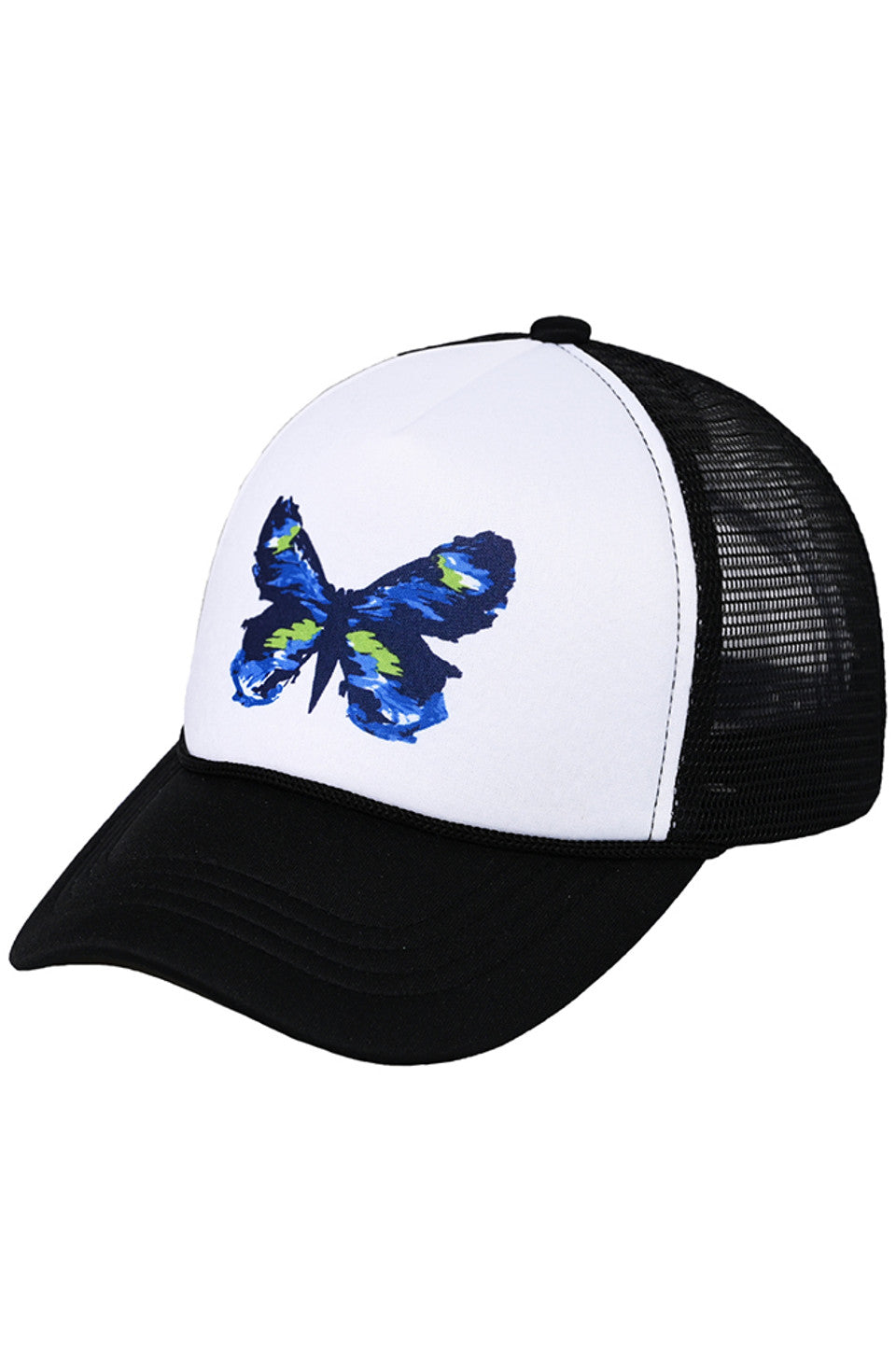 C.C Hand Painted Abstract Butterfly Trucker Cap