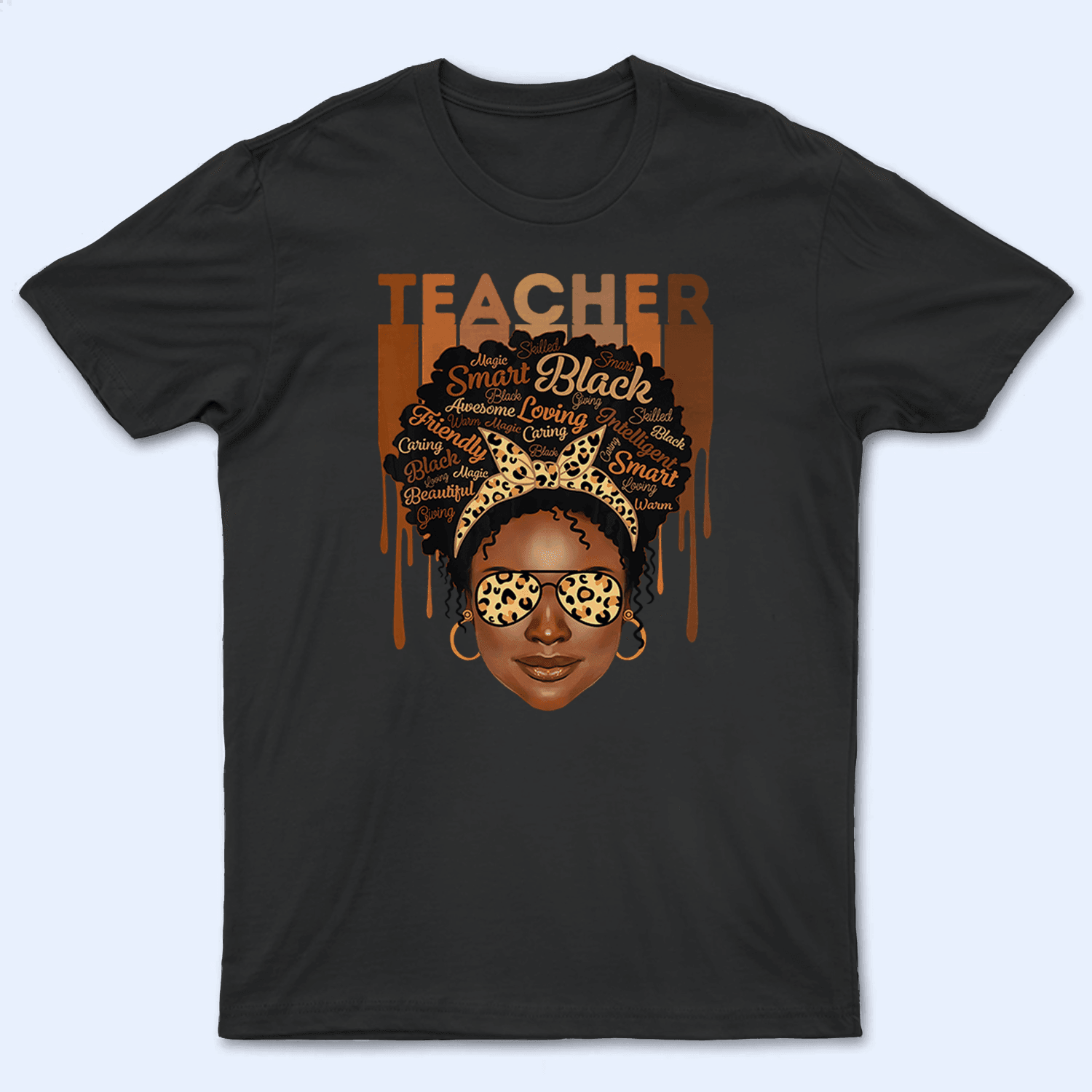 Black Teacher - Personalized Custom T Shirt - Birthday, Loving, Funny Gift for Teacher, Kindergarten, Preschool, Pre K, Paraprofessional