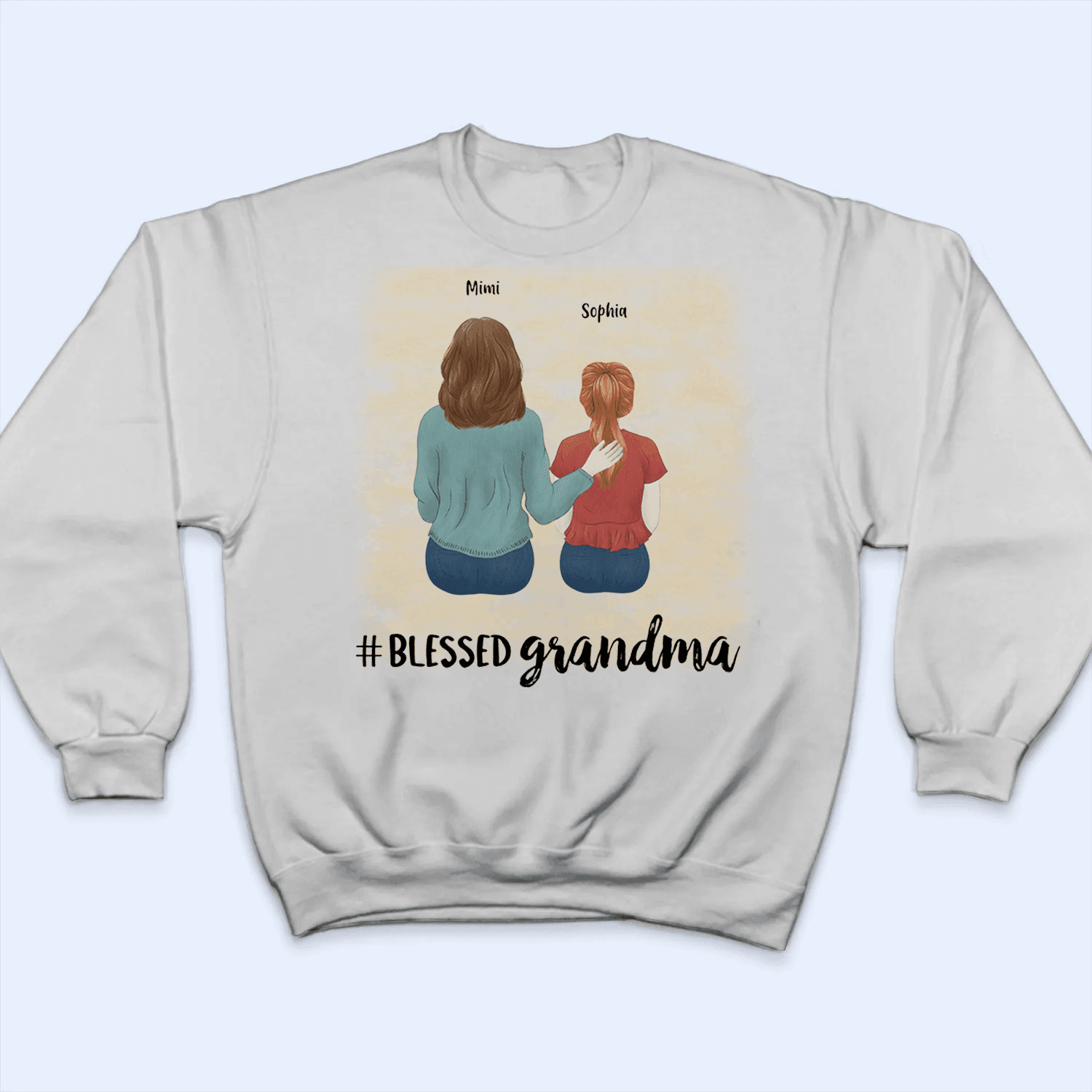 Blessed Grandma - Personalized Custom T Shirt - Birthday, Loving, Funny Gift for Grandma/Nana/Mimi, Mom, Wife, Grandparent