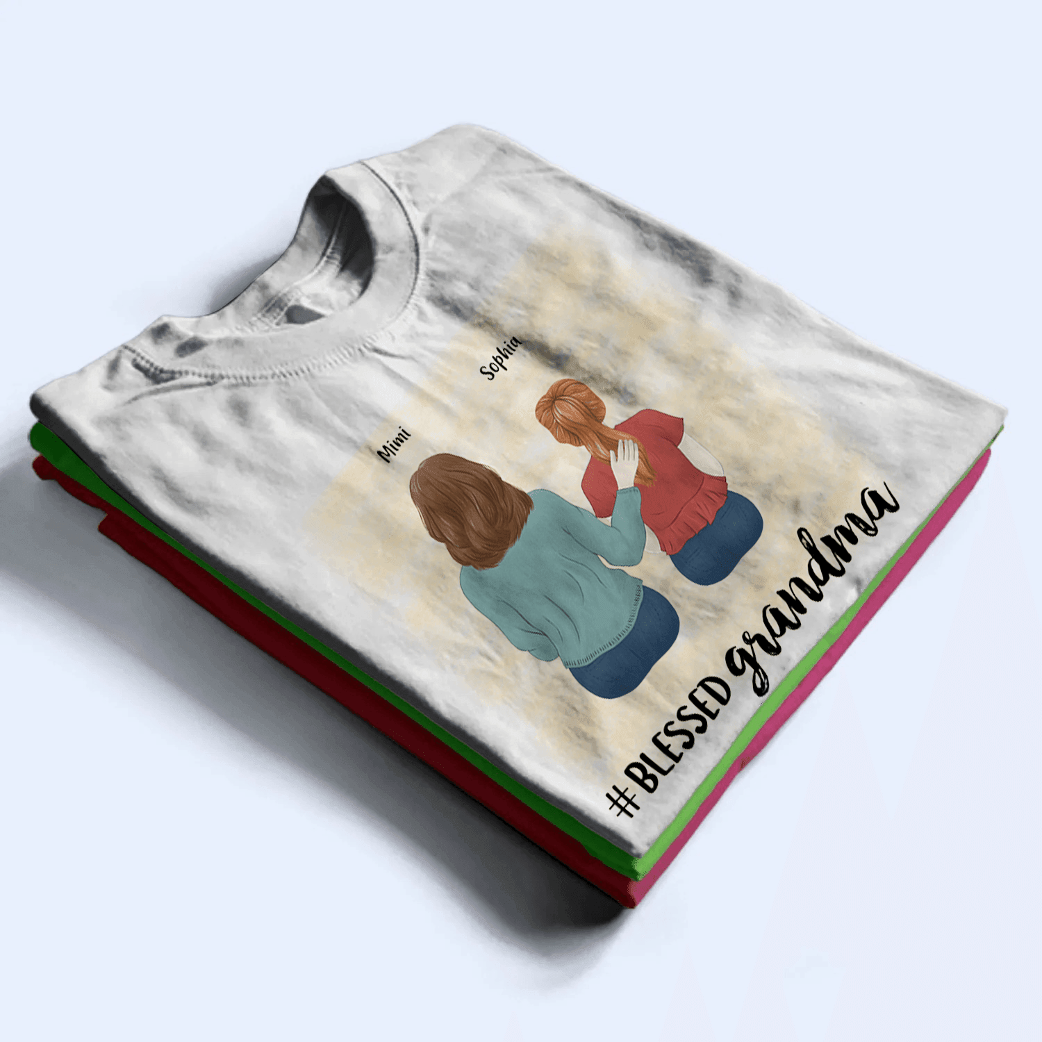 Blessed Grandma - Personalized Custom T Shirt - Birthday, Loving, Funny Gift for Grandma/Nana/Mimi, Mom, Wife, Grandparent