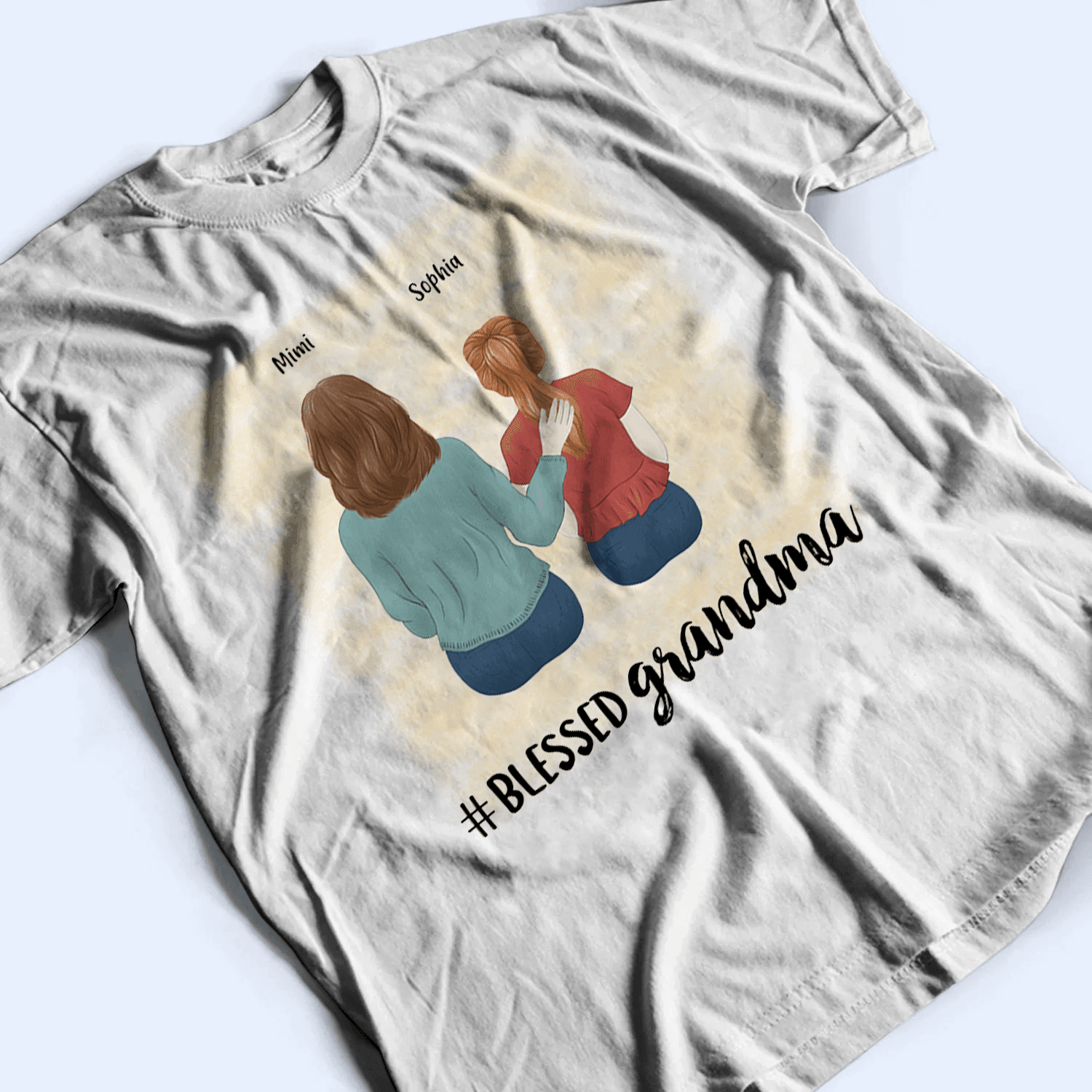 Blessed Grandma - Personalized Custom T Shirt - Birthday, Loving, Funny Gift for Grandma/Nana/Mimi, Mom, Wife, Grandparent