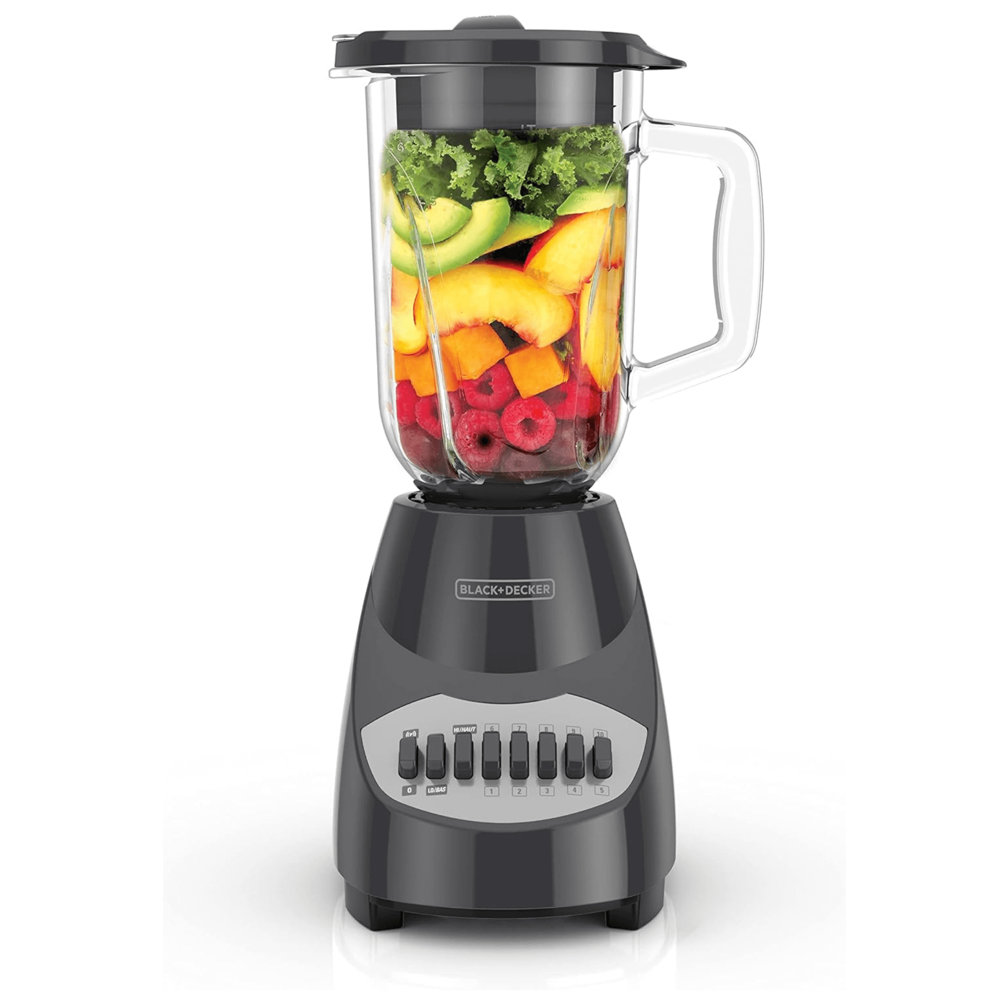 Black & Decker 10-Speed 700W 4-Blade Countertop Glass Jar Blender