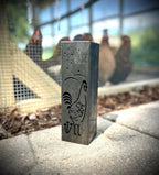 Chicken Coop Trio Rustic Pillar w/ Solar Cap | 10-inch, 12-inch, 12-inch