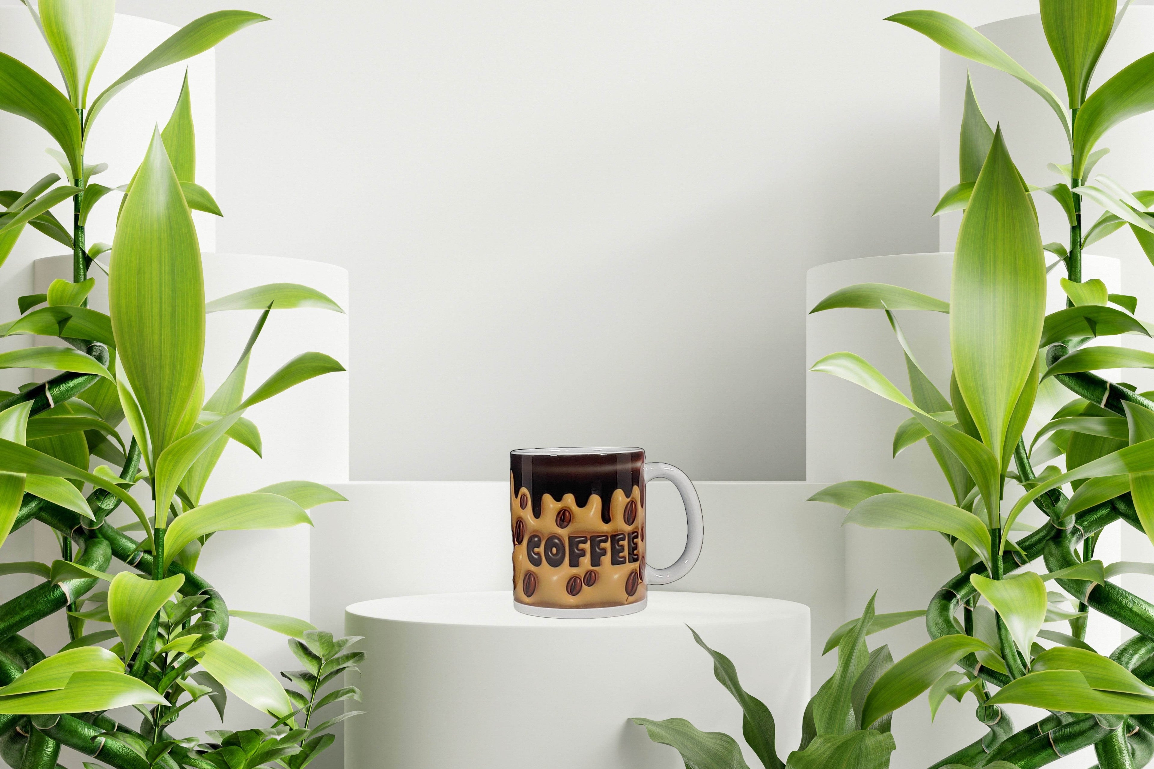Inflated Coffee with Coffee Beans Mug