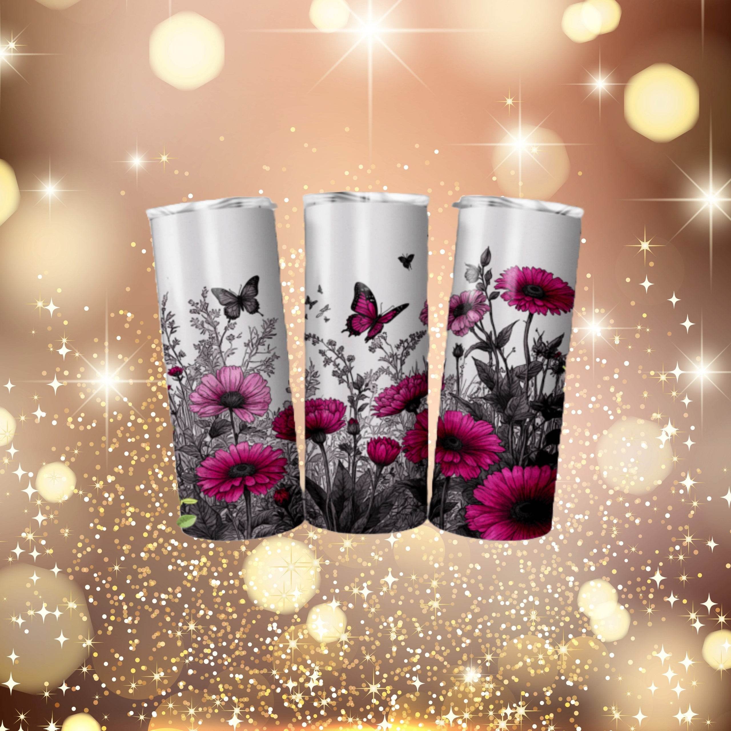 Butterflies and flowers Tumbler