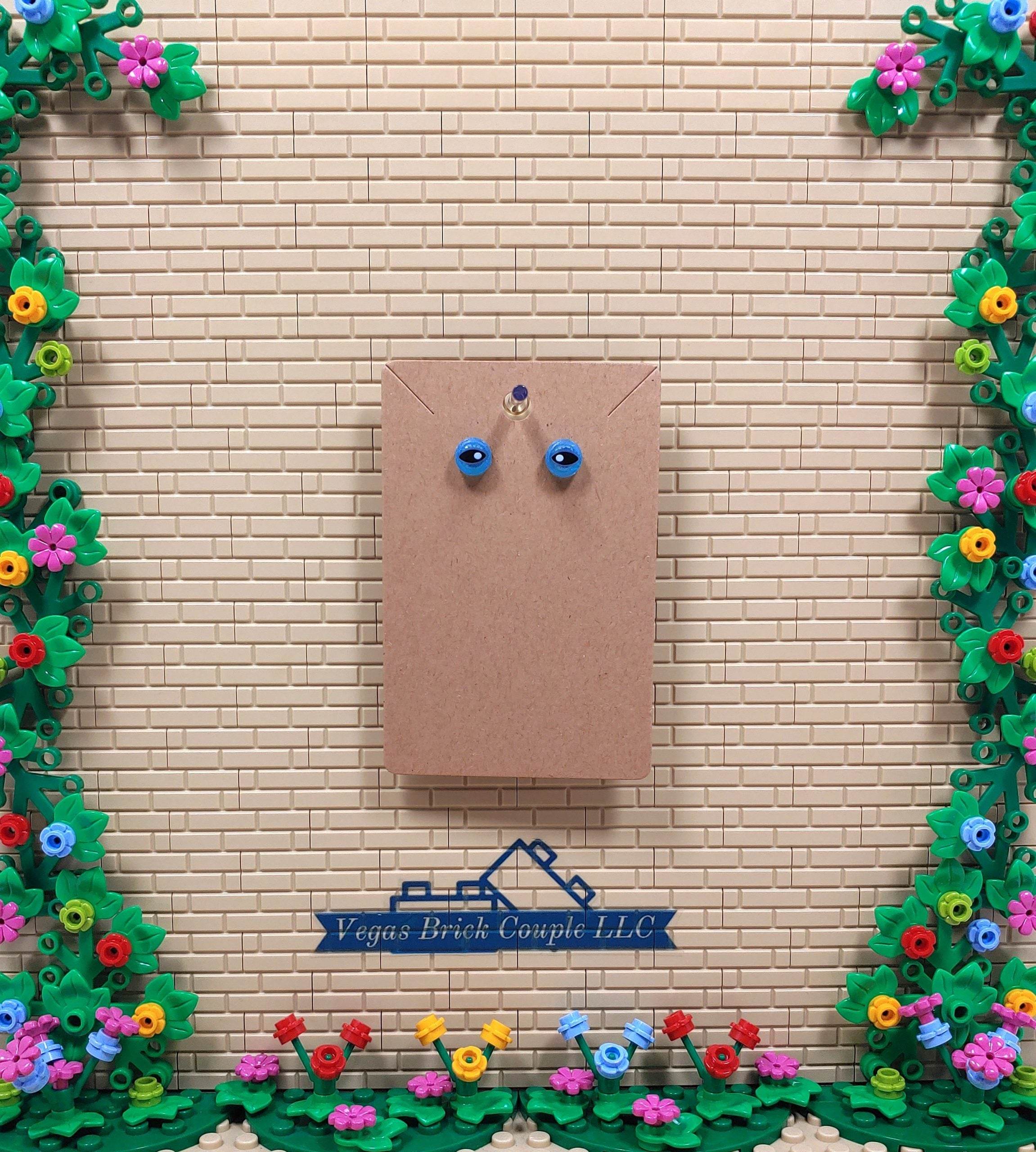 Lego® Alien Eyes Round Tile Stud Earrings