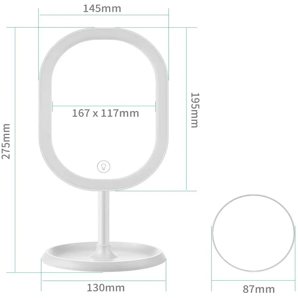 Magnifying Makeup Mirror USB Rechargeable 180-Degree Rotation