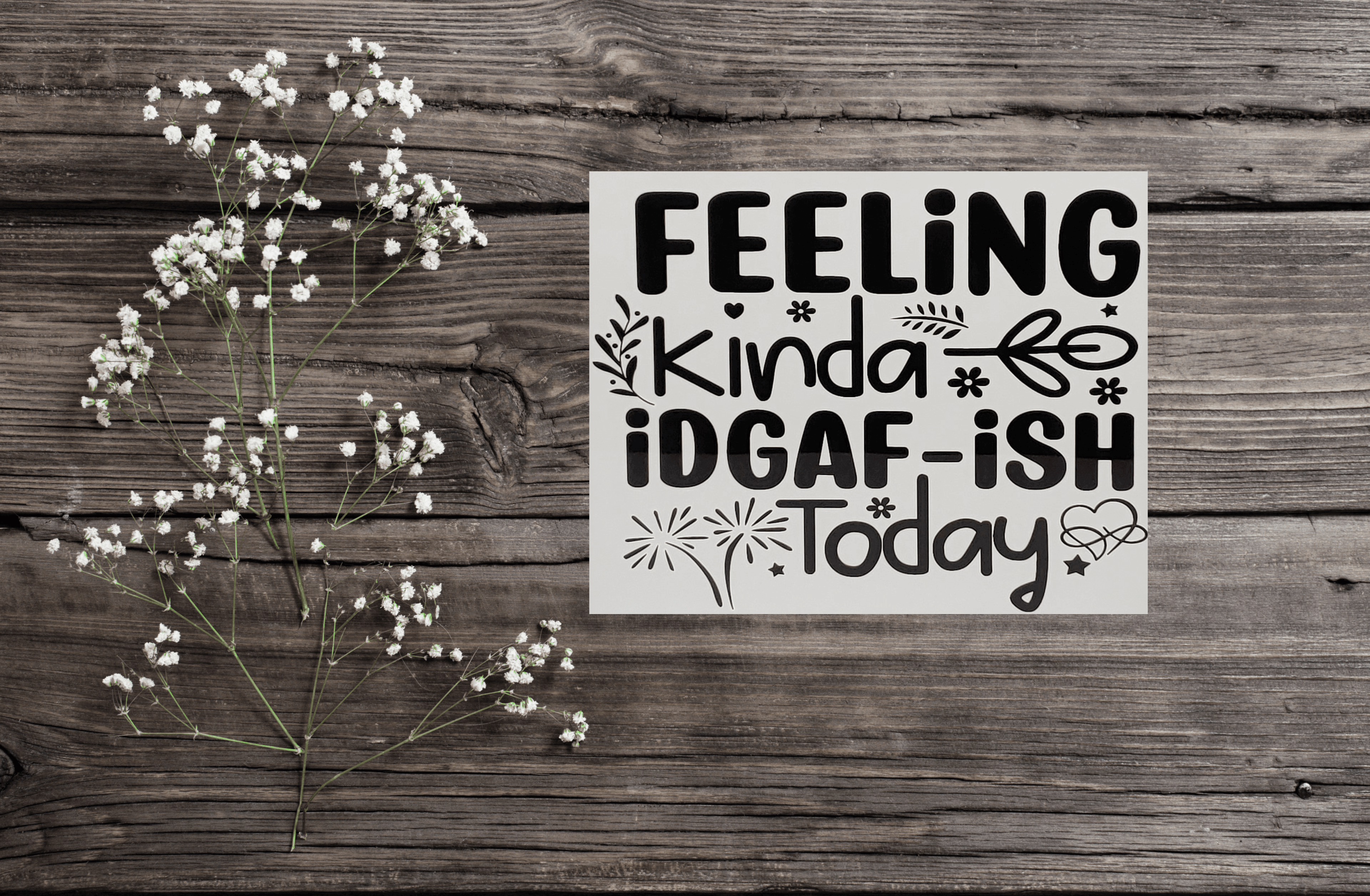 Feelin kinda IDGAF-ish today Aluminum Sign 8x10