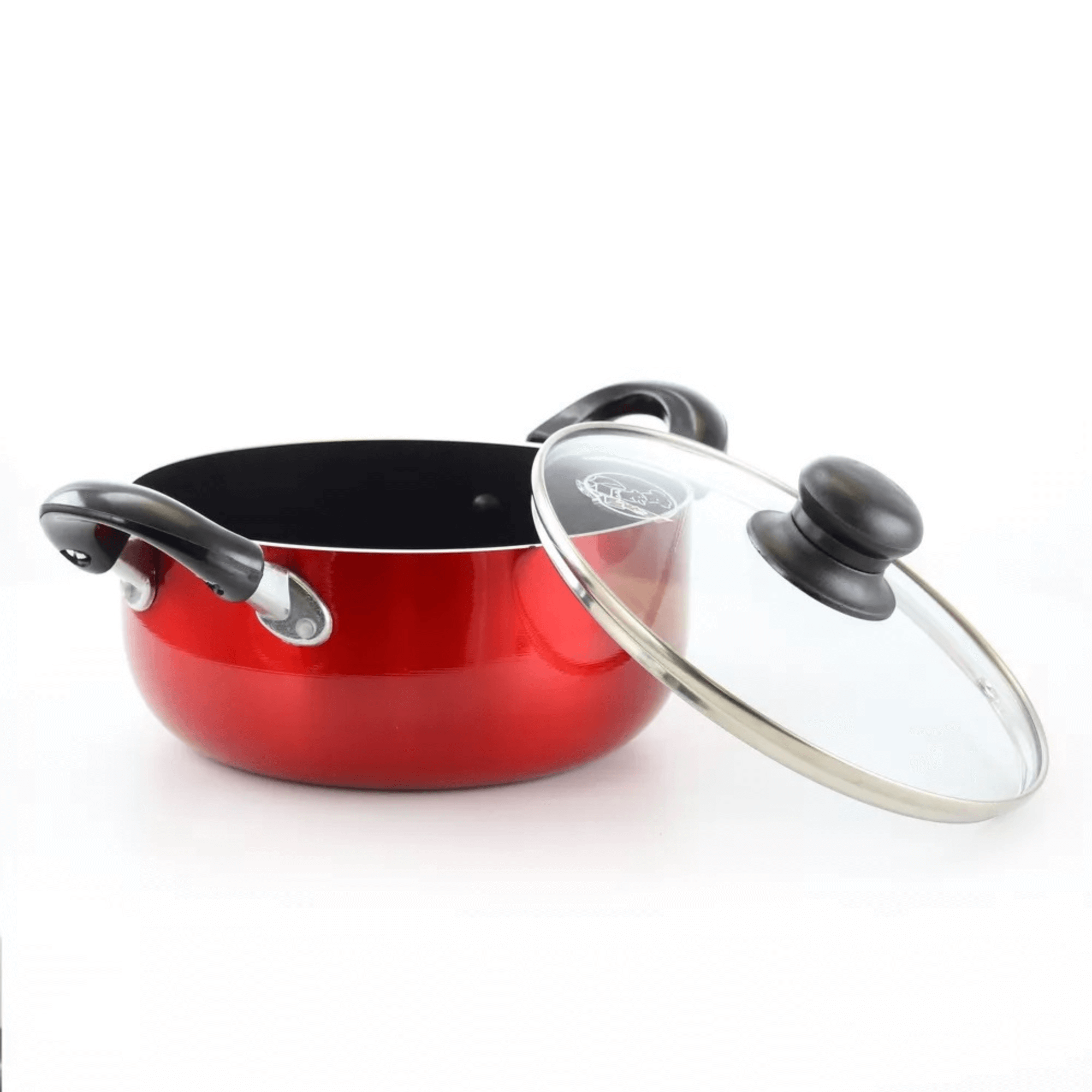 Better Chef 10-Quart Metallic Red Aluminum Dutch Oven with Glass Lid