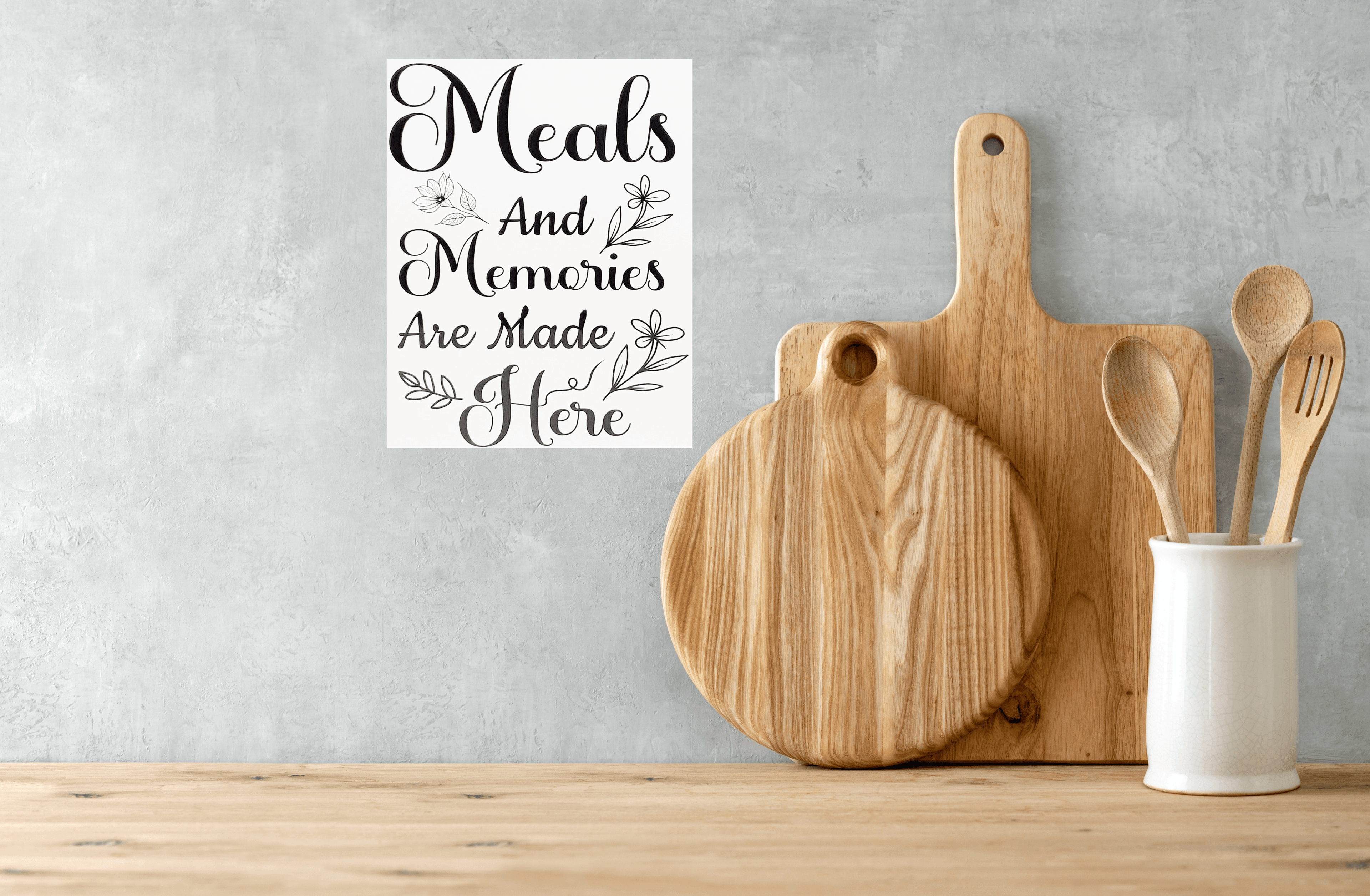 Meals and Memories are Made Here Aluminum Sign 8x10