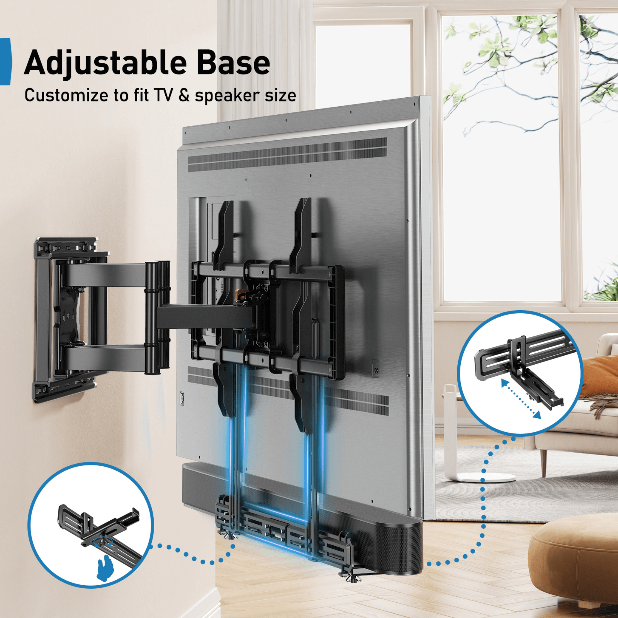 ErgoAV Universal Soundbar Mount Supports up to 13.2lbs