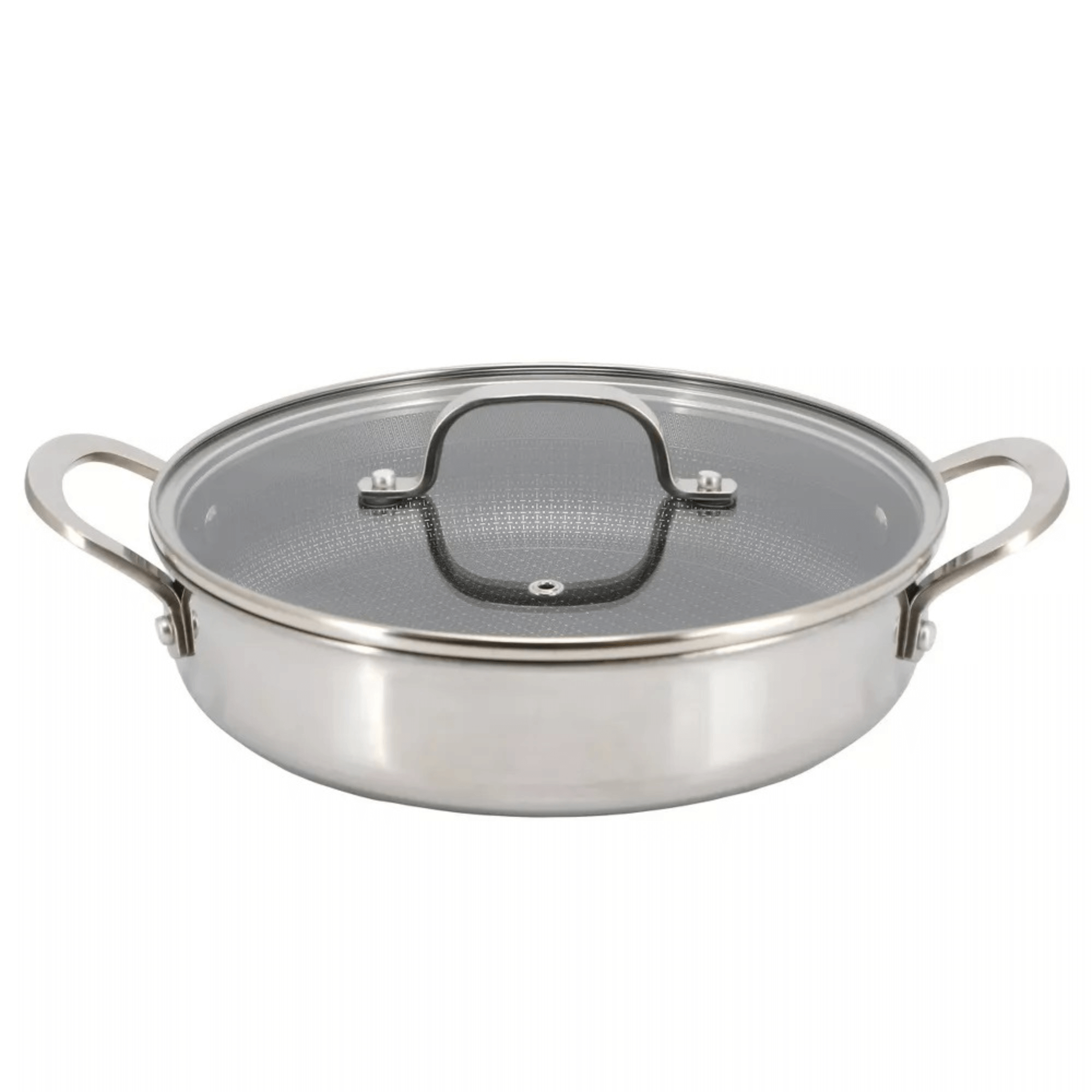 Better Chef 10-Inch 3-Ply Stainless Steel Nonstick Deep Fry Pan with Lid