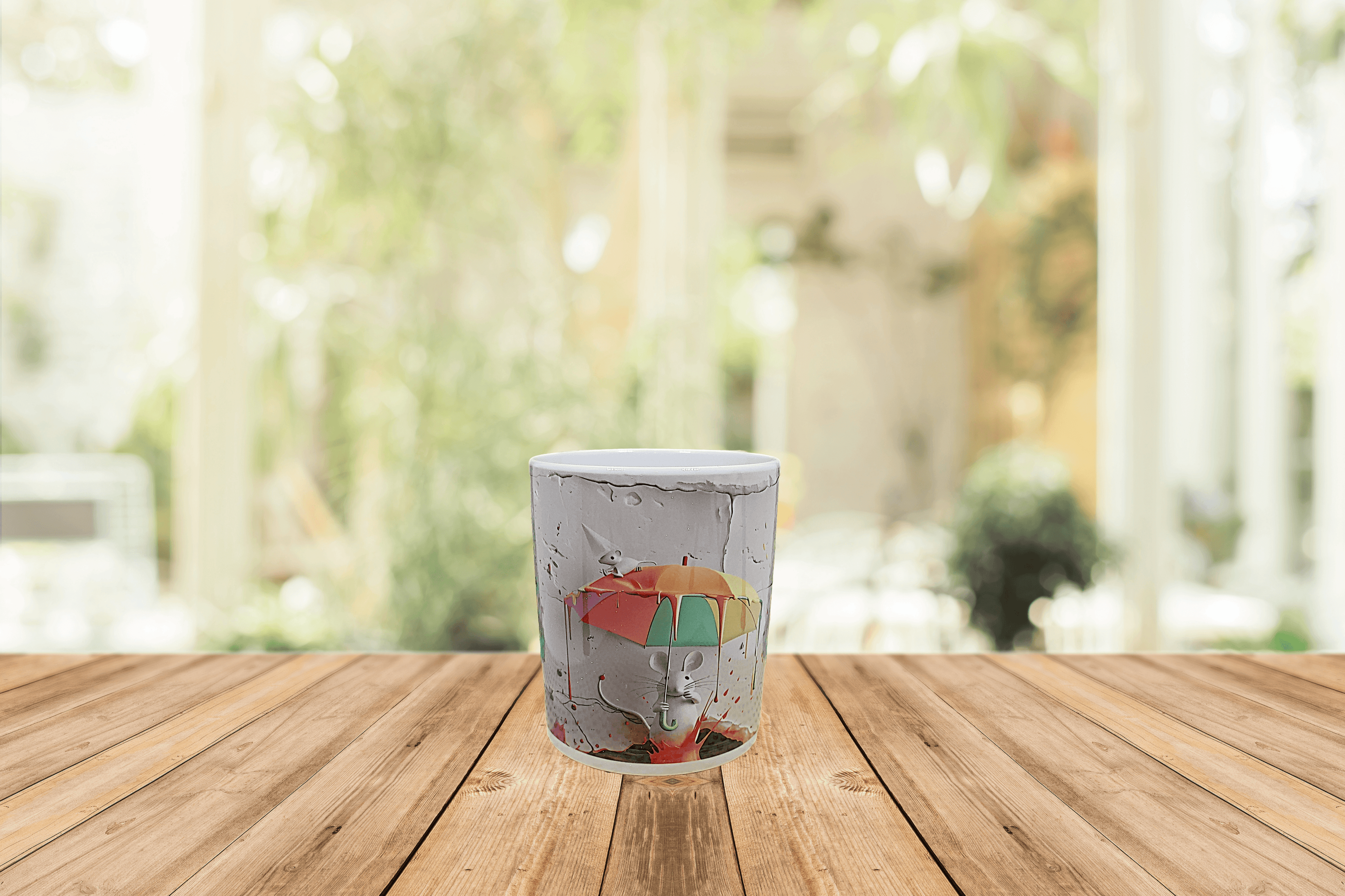 Mouse with Umbrella Coffee Mug