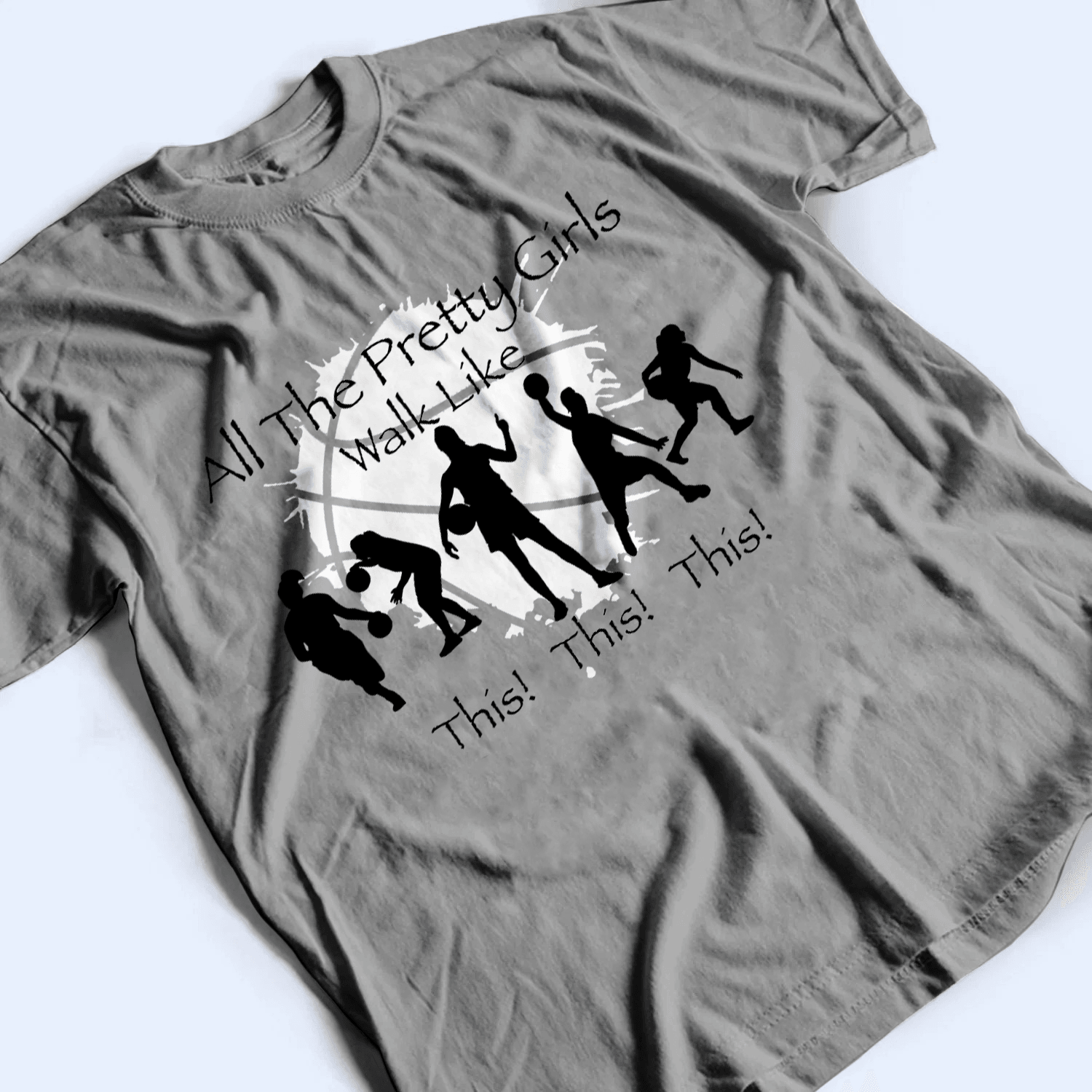 All The Pretty Girls Walk Like This - Baseball/Softball - Personalized Custom Youth T Shirt - Gift for Sport Grandma, Mom, Wife, Grandparent