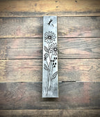 Glowing Daisies Luminary Pillar w/ Solar Cap | 12-inch, 14-inch, 16-inch