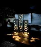 Jack-O-Lantern Solar Tube Lights - Steel