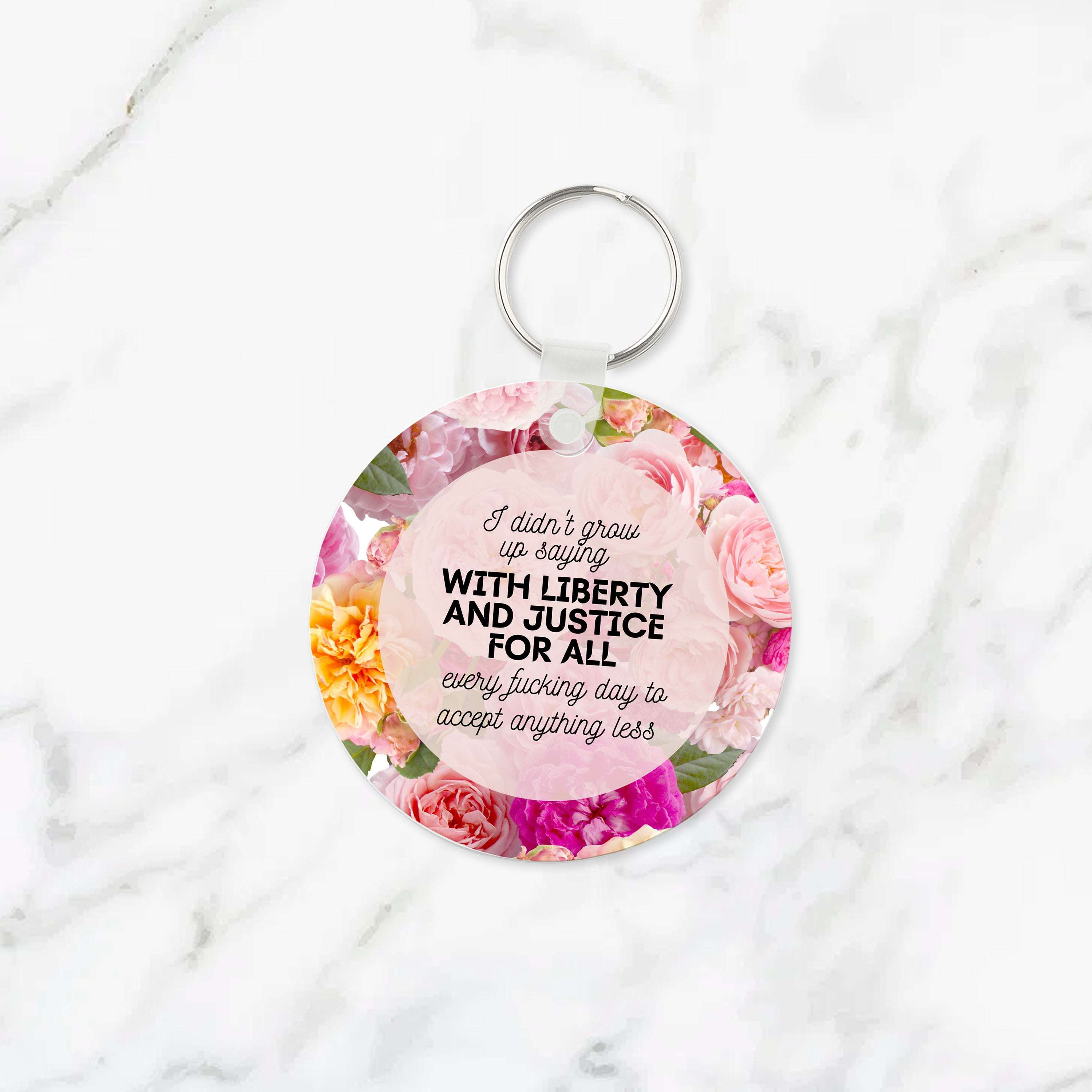 Liberty & Justice Keychain