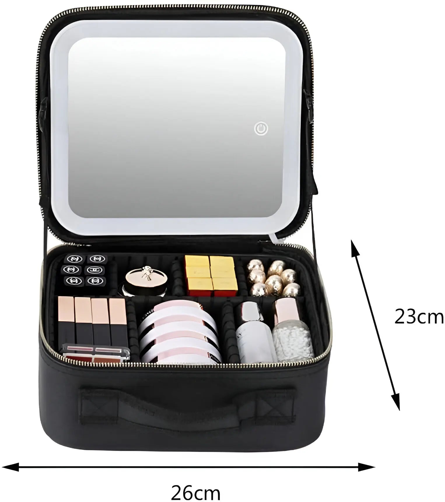 Makeup Travel Bag with Lighted Mirror