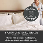 Bamboo Cotton Bed Sheets - Snow