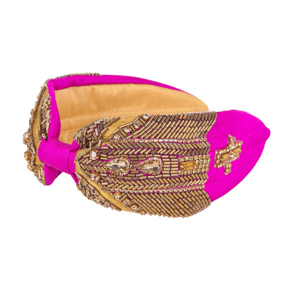 Multi Stone Cylinder Beaded Headband