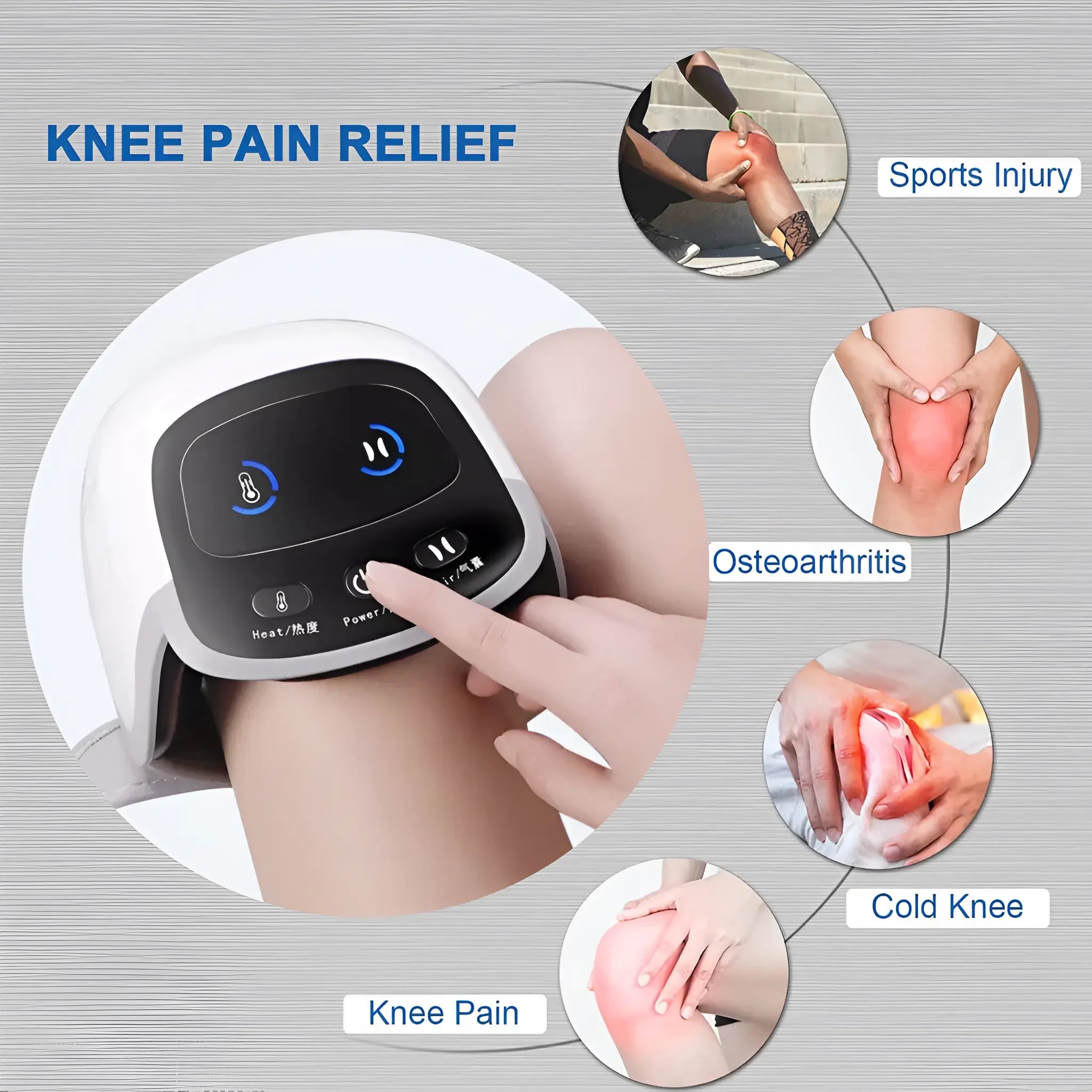 Red Light Heated Knee Massager
